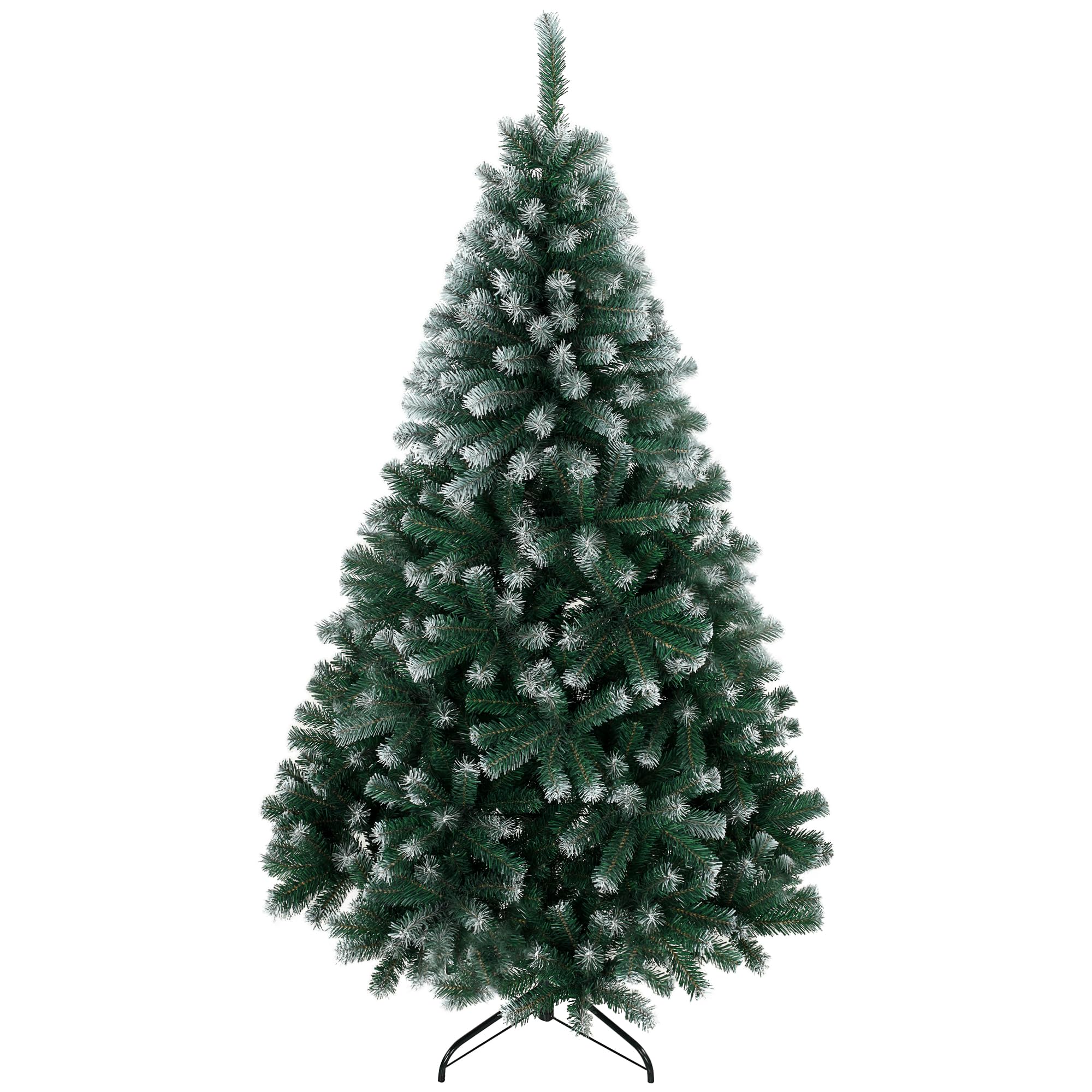 HOMCOM Albero di Natale 180 cm con 700 Rami Ignifughi Innevato Verde