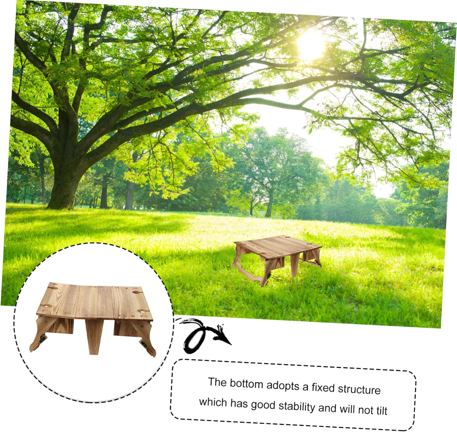 Stable Outdoor Table Lightweight Folding Desk for Picnic Reading Storage