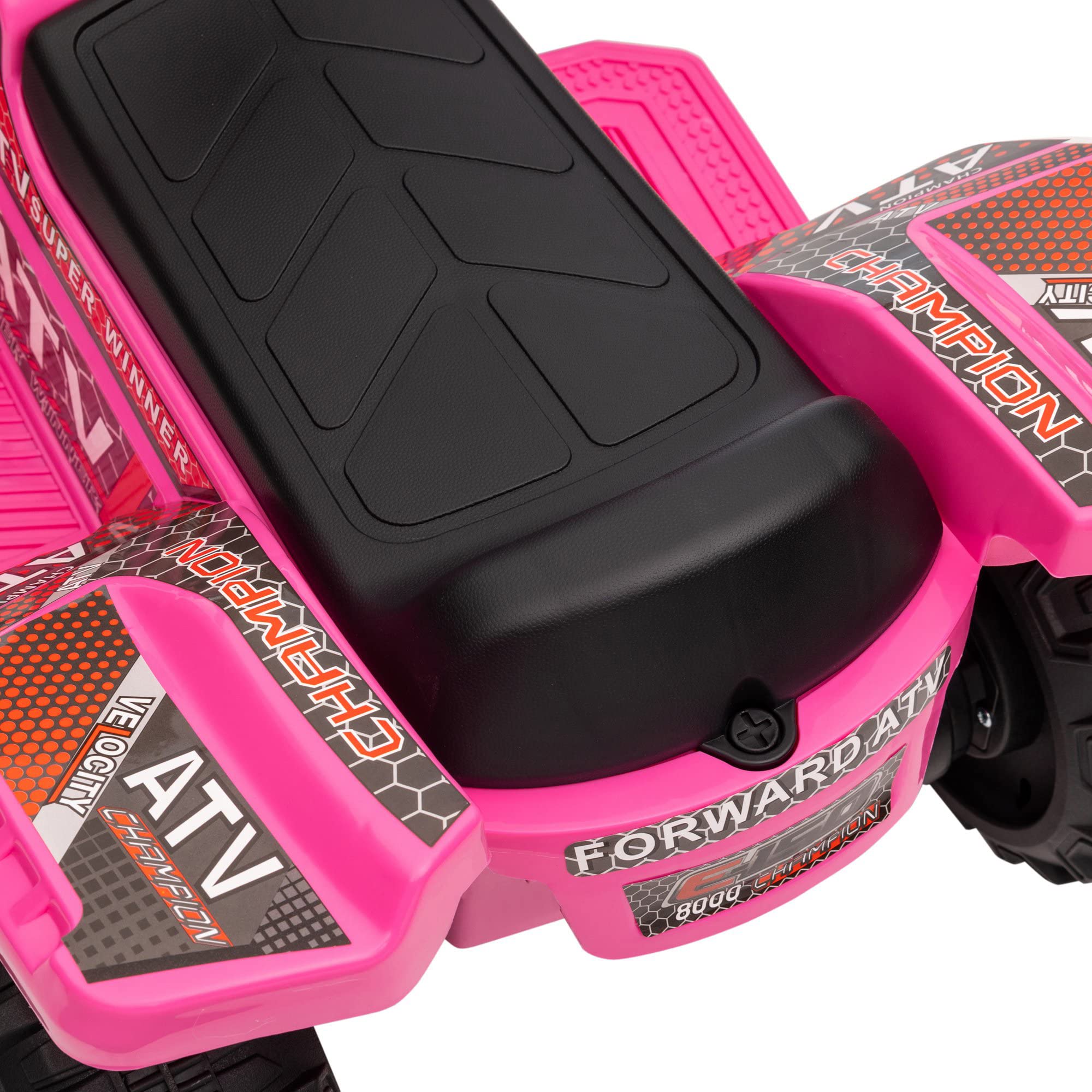 HOMCOM Kinder Quad Elektro 6V Kinderquad mit Vorwärtsfunktion Rosa | Musik, Elektroauto, Elektro-Quad für Kinder 1,5-3 Jahre