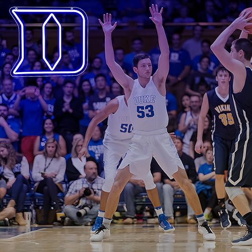 Miniatura 6 de Duke - Letreros de neón, letra D, letrero LED de neón, logotipo del equipo de baloncesto universitario, letreros de luz con nombre de la universidad