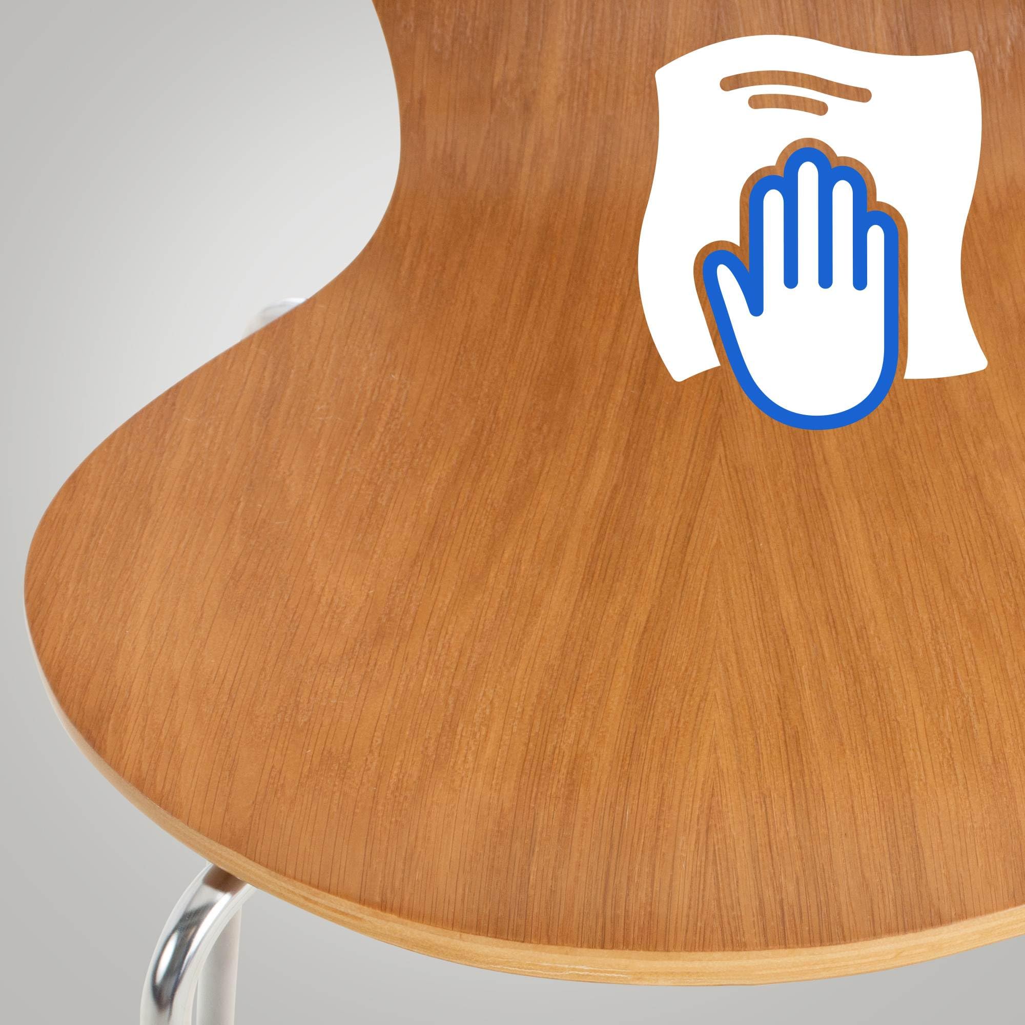 CLP Chaise Empilable Calisto en Bois - Assise Ergonomique - Chaise de Salle d'Attente en Bois Chaise, Hauteur Assise 45 cm -Couleurs au Choix:, Couleur:chęne
