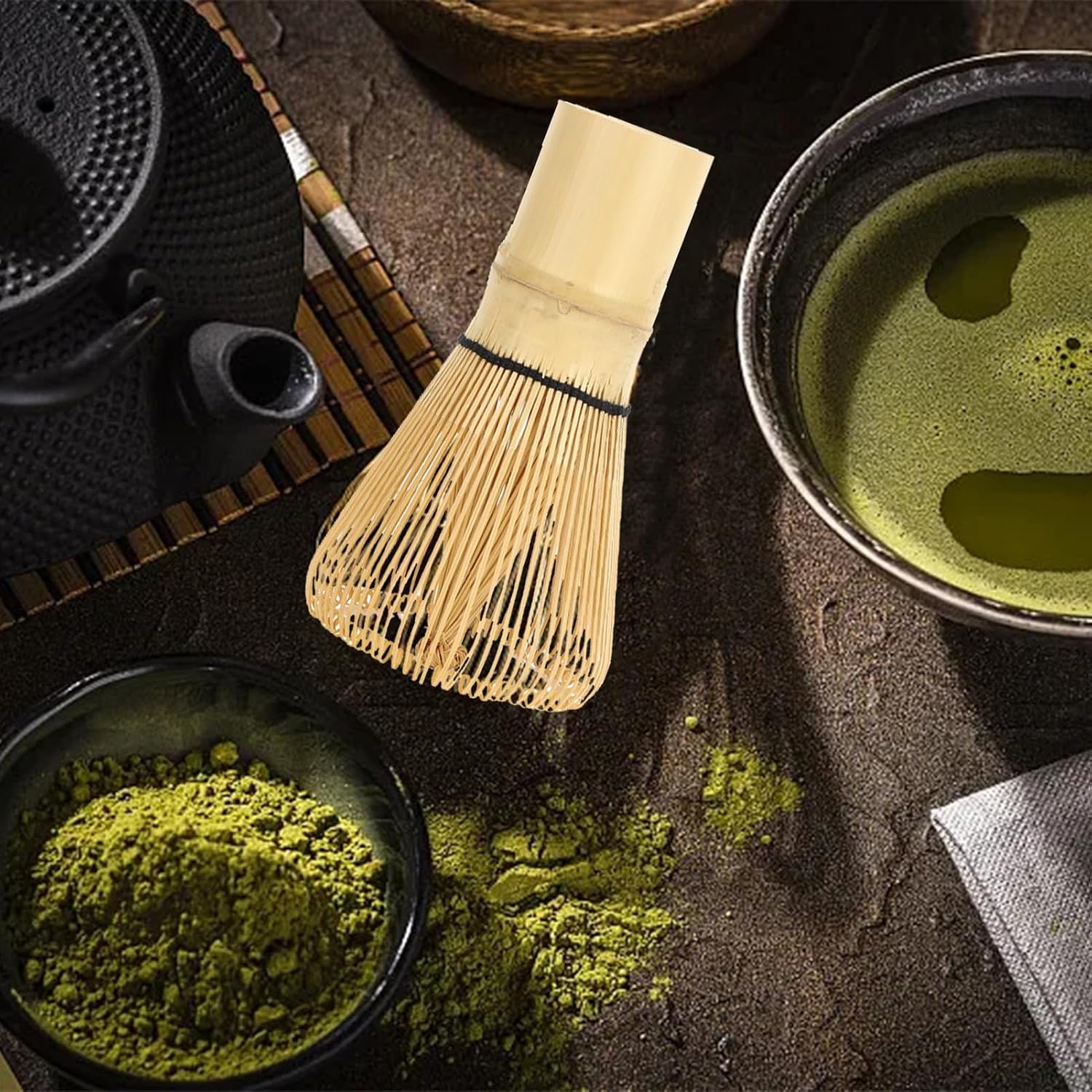 Japanese Matcha Whisk Chasen,120 Traditional Wisk Brush Tool Accessory for Tea Ceremony Mixing