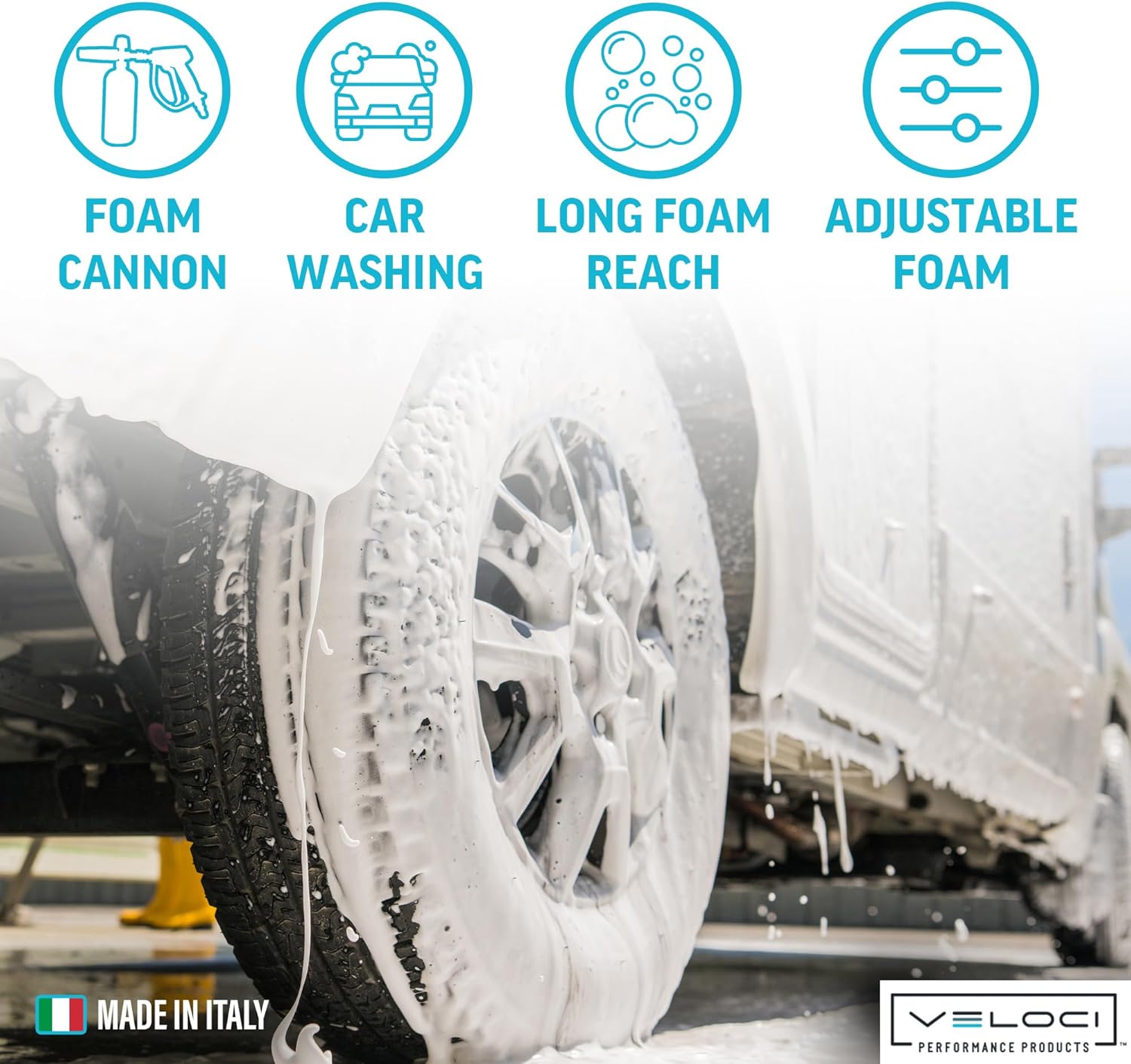 MTM Hydro PF22 Foam Cannon with Wide Mouth Bottle, 16 oz. Bottle of Car Wash Soap Included