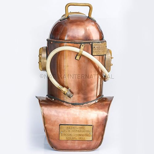 Miniatura 4 de Cascos de buceo estilo vintage de calidad de la vieja réplica náutica de Miller Dunning  Equipo y accesorios de buceo  Nagina International