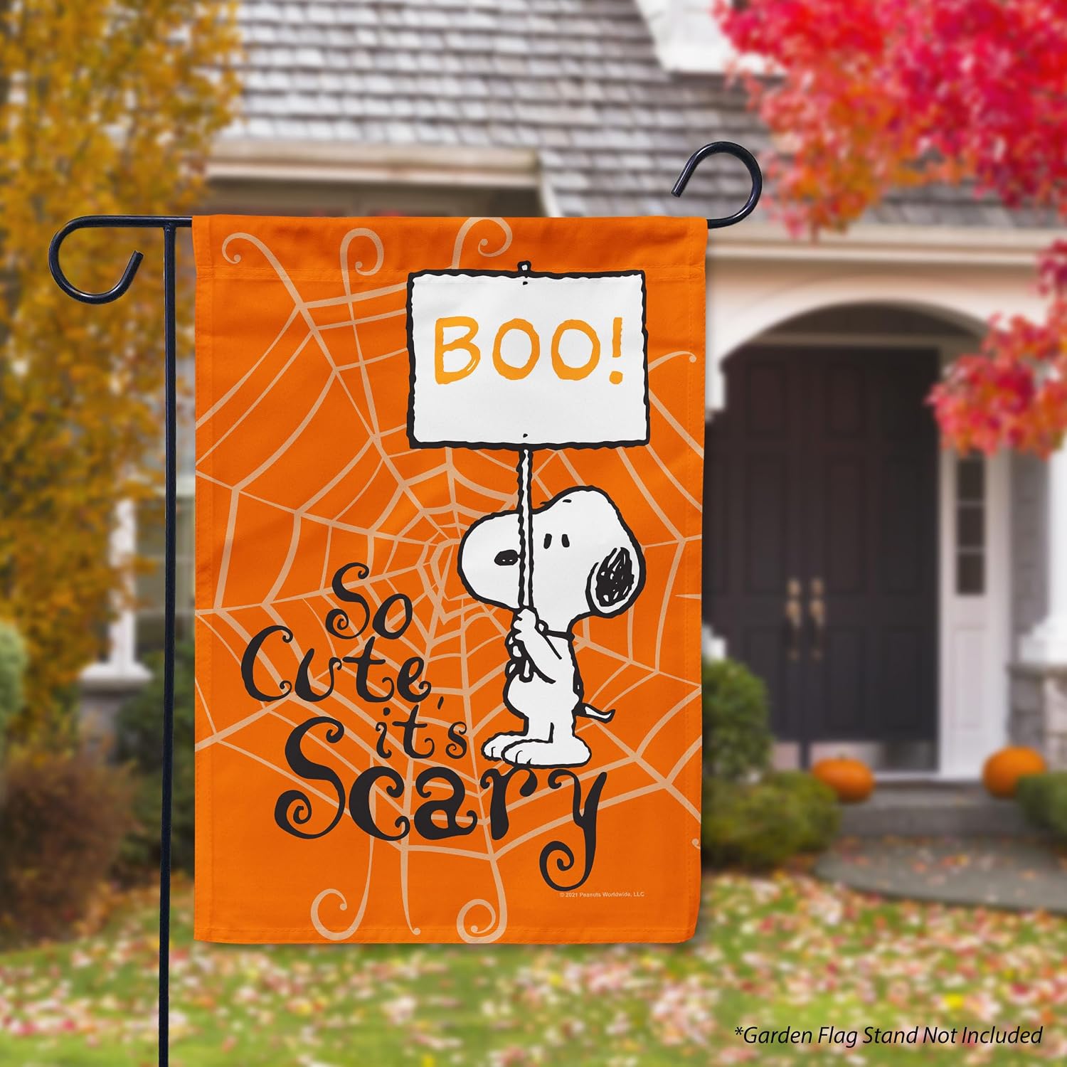Flagology, PEANUTS So Cute It's Scary Snoopy – Garden Flag 12" x 18", Officially Licensed PEANUTS®, Halloween