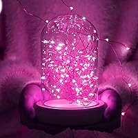 Vista 7 de Guirnalda de 30 luces LED, 10 unidades, funciona con pilas, alambre de cobre plateado, cadena estrellada para bricolaje, fiesta, Navidad, disfraces