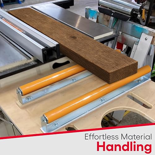 Miniatura 4 de Paquete de 2 rodillos recubiertos de poliuretano con soporte, 16 pulgadas entre marco, rodillo de 1.5 pulgadas de diámetro