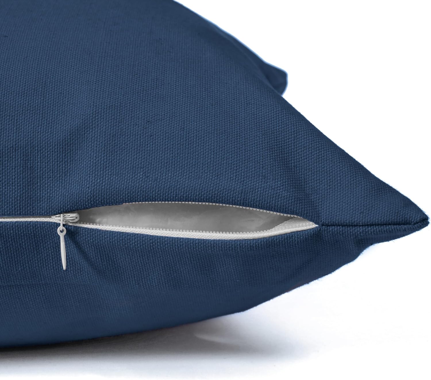 Cotton Pillow Covers with Zipper Scotch Blue Pillow Covers 24 X 24 in. Set of 2 - No Inserts - Living Room, Bed, Sofa, Couch - Boho Home Decor - Throw Cushion Cover/Pillowcases