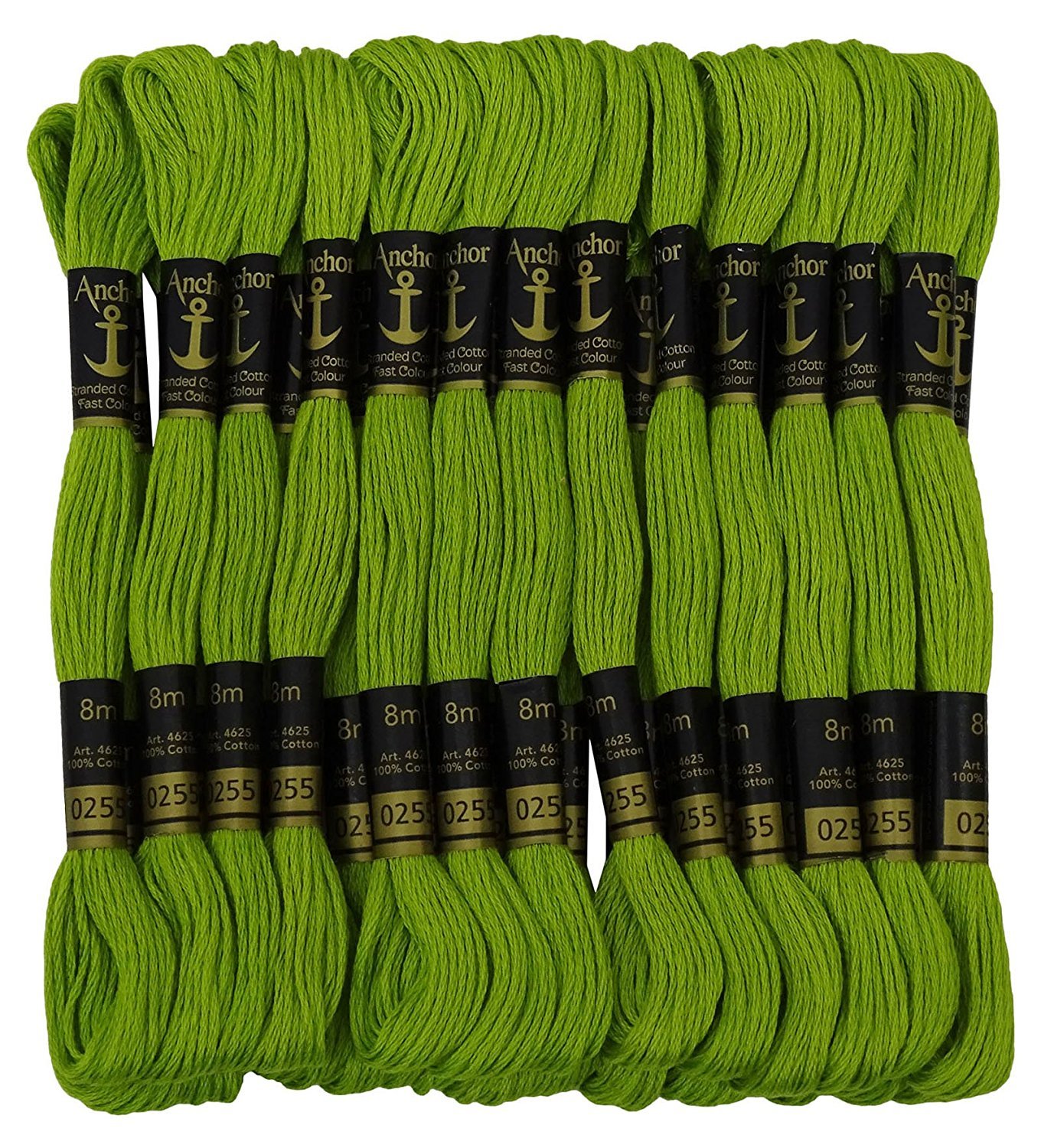 25 Pcs Anchor Green Cotton Sewing Stranded Cotton Thread Needlepoint Embroidery Skeins Cross Floss Stitch - By Desi Hawker