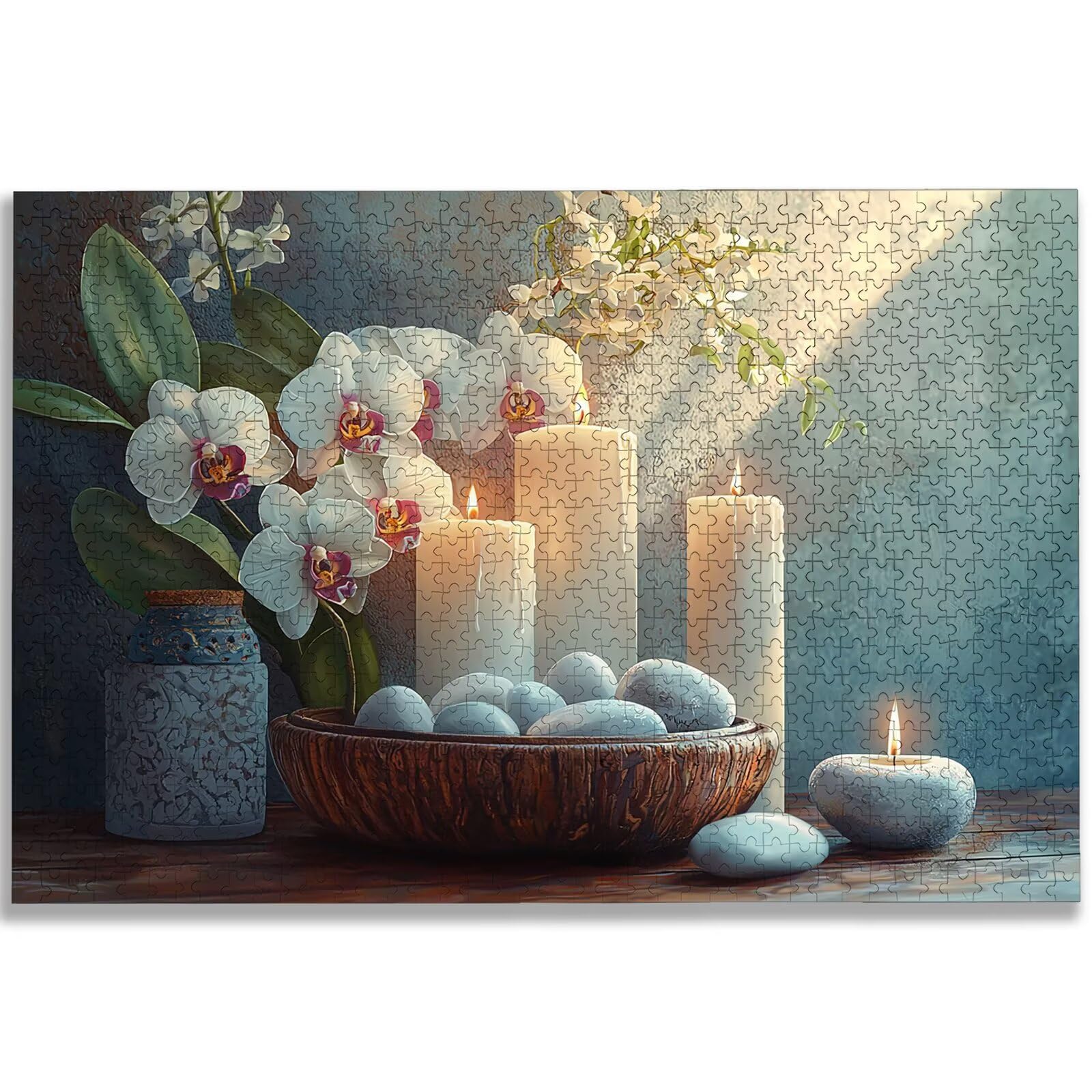 Puzzle 1000 sztuk Zen, Puzzle Orchidea 1000 sztuk dla dorosłych i nastolatków, drewniane puzzle z wykwintnym opakowaniem, rodzinne gry edukacyjne, dekoracje domu, prezent dla dorosłych-1689