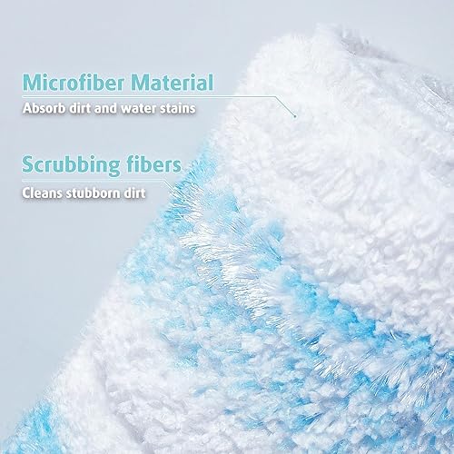 Miniatura 5 de AIR U+ Almohadillas de repuesto para el sistema de trapeador plano O Cedar H2prO, paquete de 2 almohadillas de trapeador, lavables a máquina,