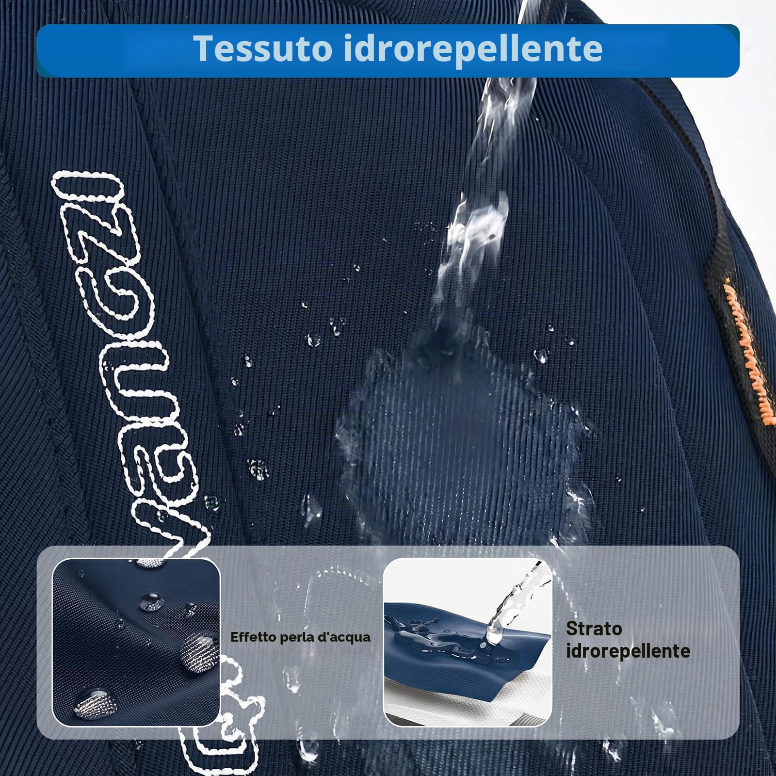Amythe Zaino Scuola Media e Superiore per Ragazzi Leggero Grande Blu | 35L Zaini Porta PC 15.6" Ragazzo Adolescenti, Adatto al Trolley, Idrorepellente Traspirante Casual, Ritorno Scuola Viaggio