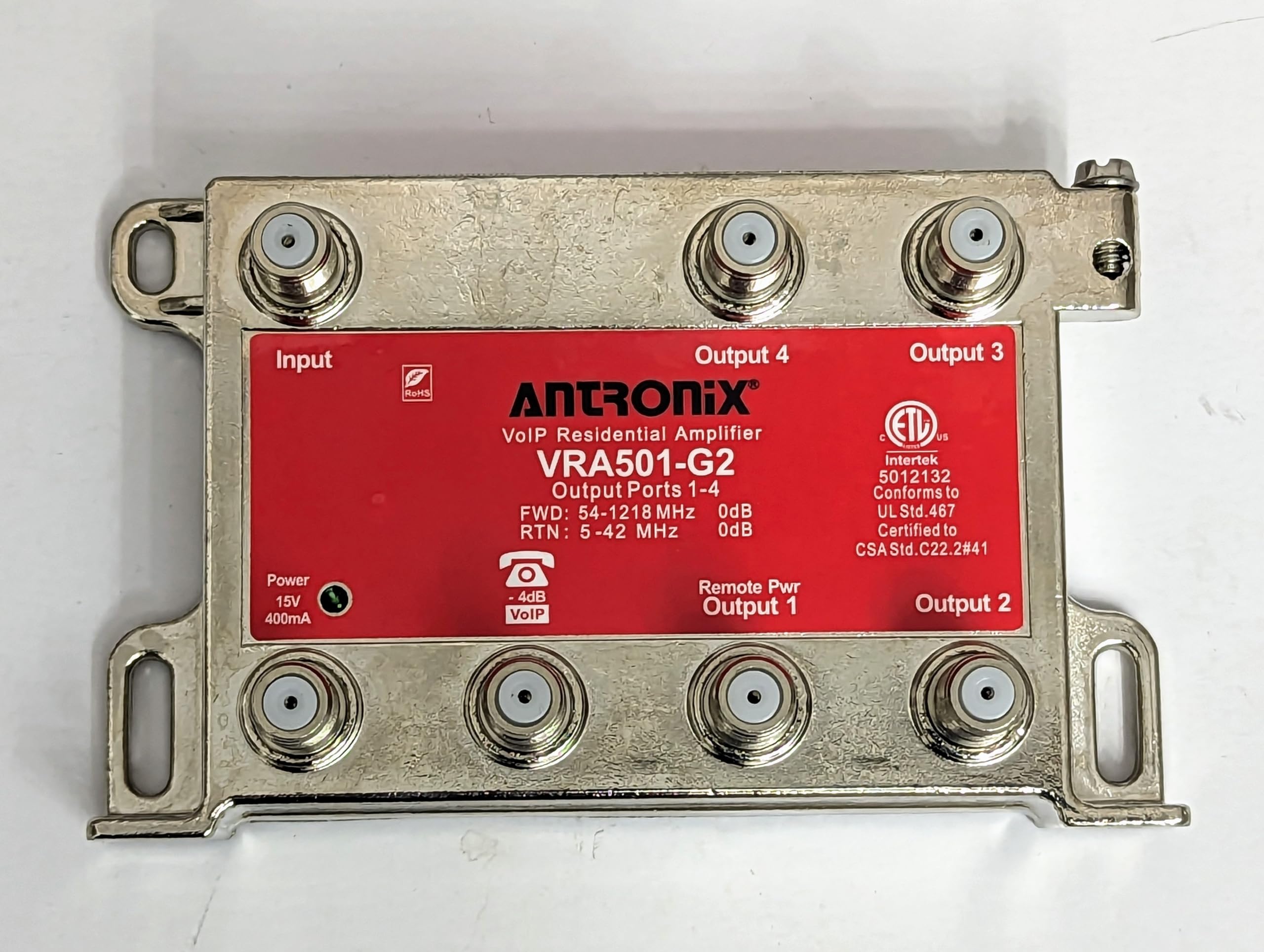 ANTRONIX VRA501-G2/ACP 1.2 GHz VoIP Residential Digital Coaxial Amplifier 5-Port
