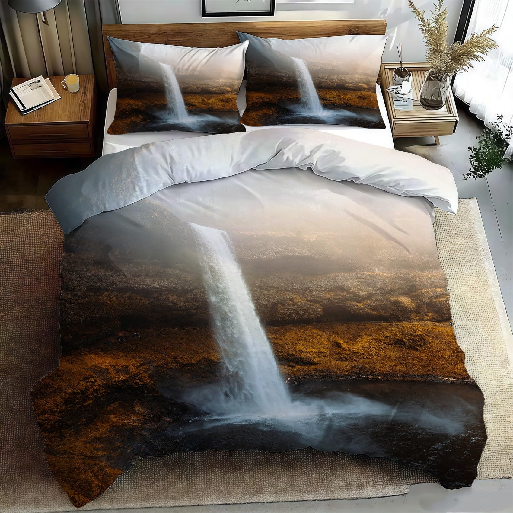 Housse de couette 240x260 zippée microfibre pour un lit sans plis