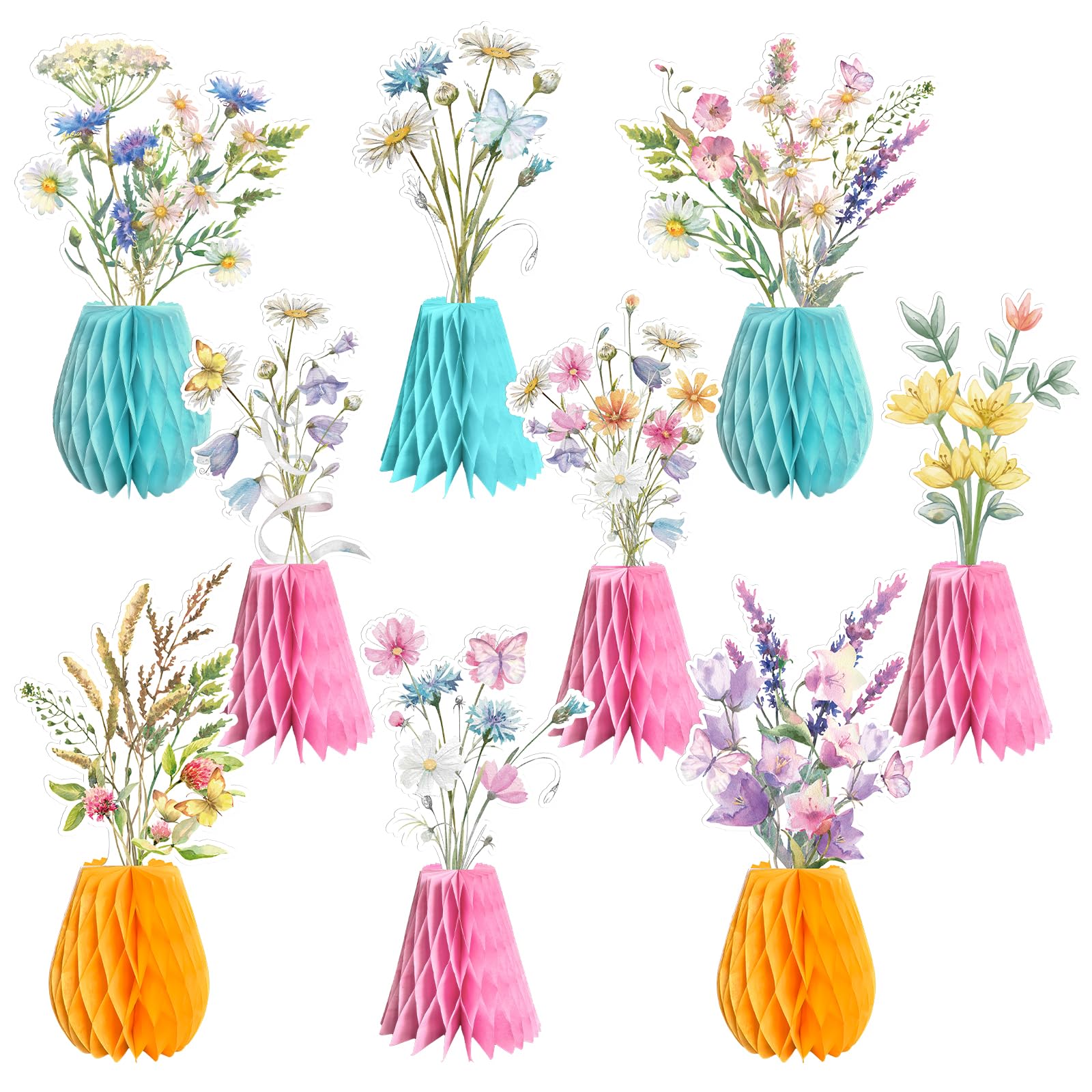 Wildflowers Honeycomb Centerpieces