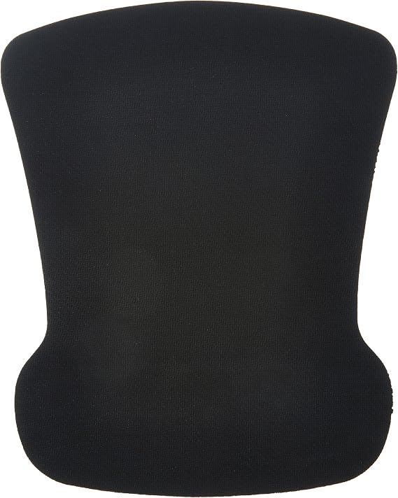Amazon Basics Ergonomic Mouse Pad with Wrist Support for Pain Relief, Gel-Filled Cushion, Non-Slip Rubber Grip Base, 10.1 x 8.1 Inches, Black, 20-Pack