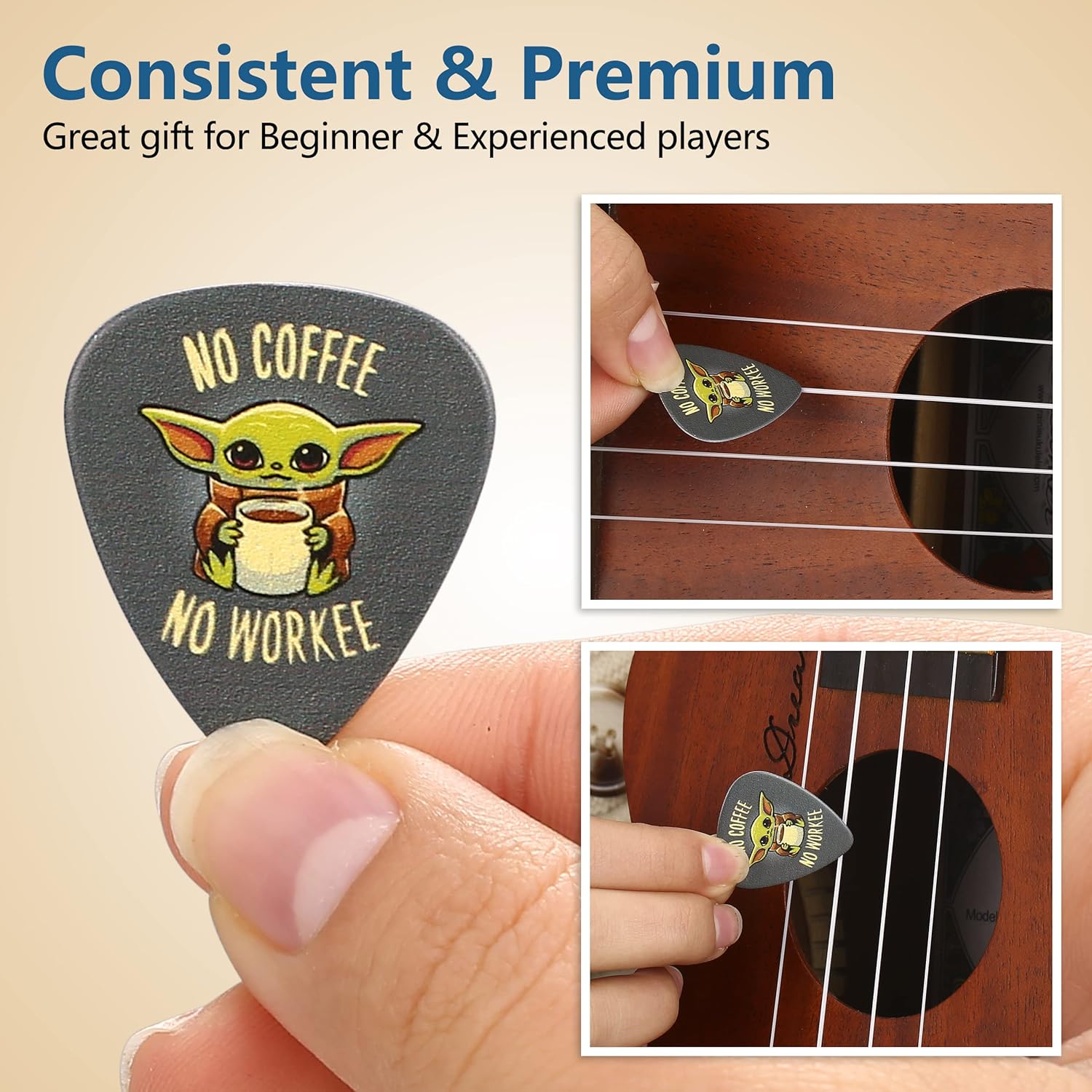 Guitar Picks for Acoustic Electric Bass Medium Thick Finger Thumb Pick Cartoon Cute Cool Movie Bulk Variety Pack Pics with Tin for Kids Adults Funny Unique Large Big Band Pick 12pcs GP-001 : Musical Instruments