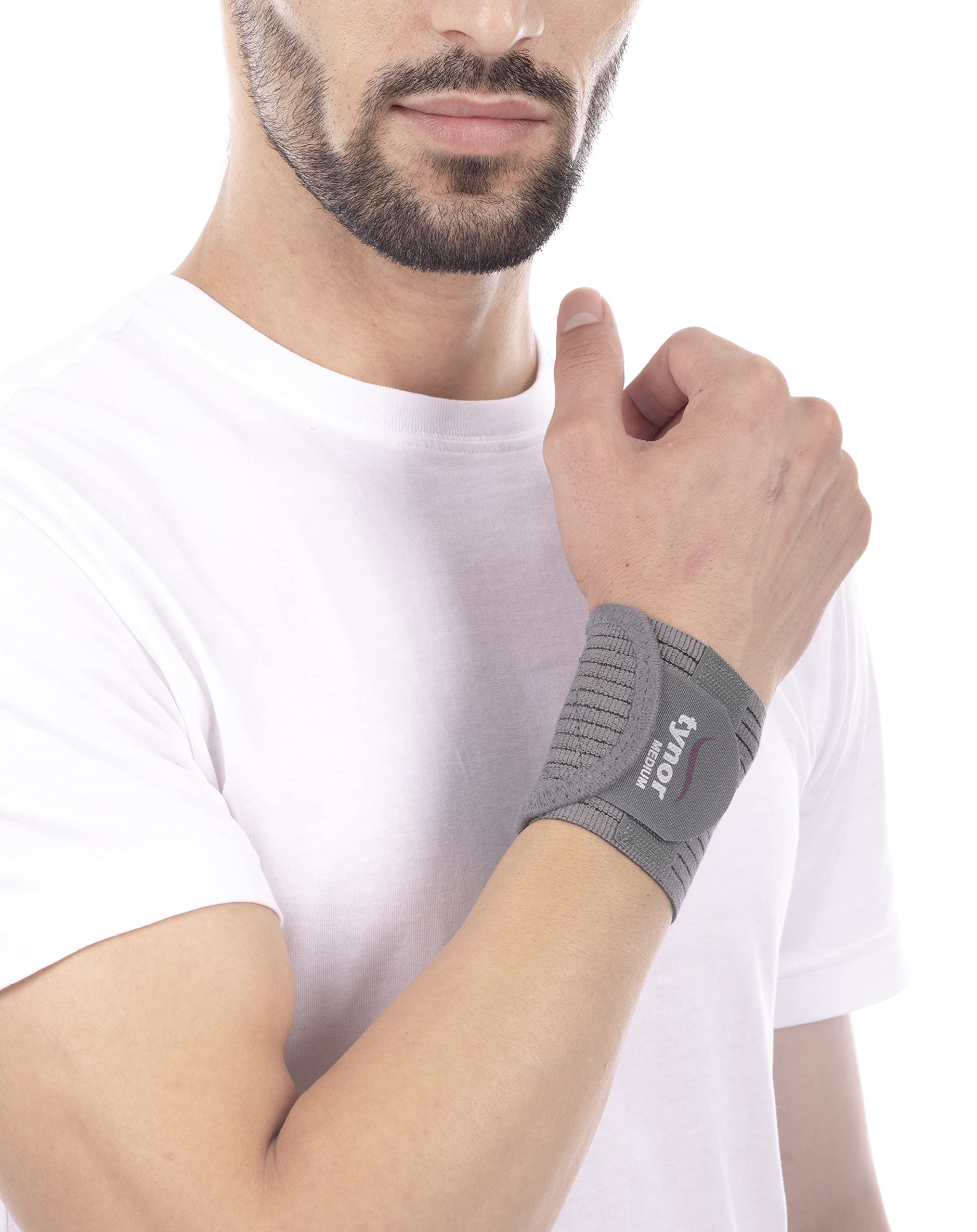 TYNOR Wrist Brace with Double Lock, Grey, Large, 1 Unit-image-4