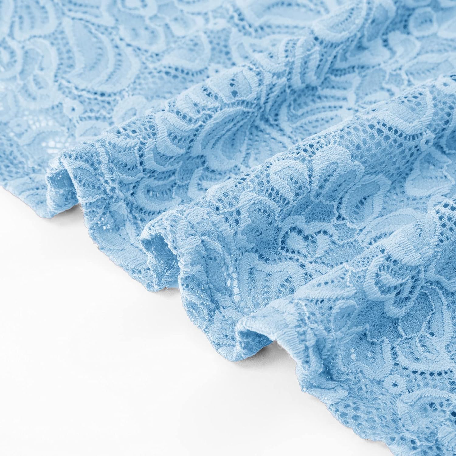 JASAMBAC Semi Formal Dresses for Wedding Guest Blue Prom Cocktail Confirmation Dresses for Teen Girls Blue L - Image 3