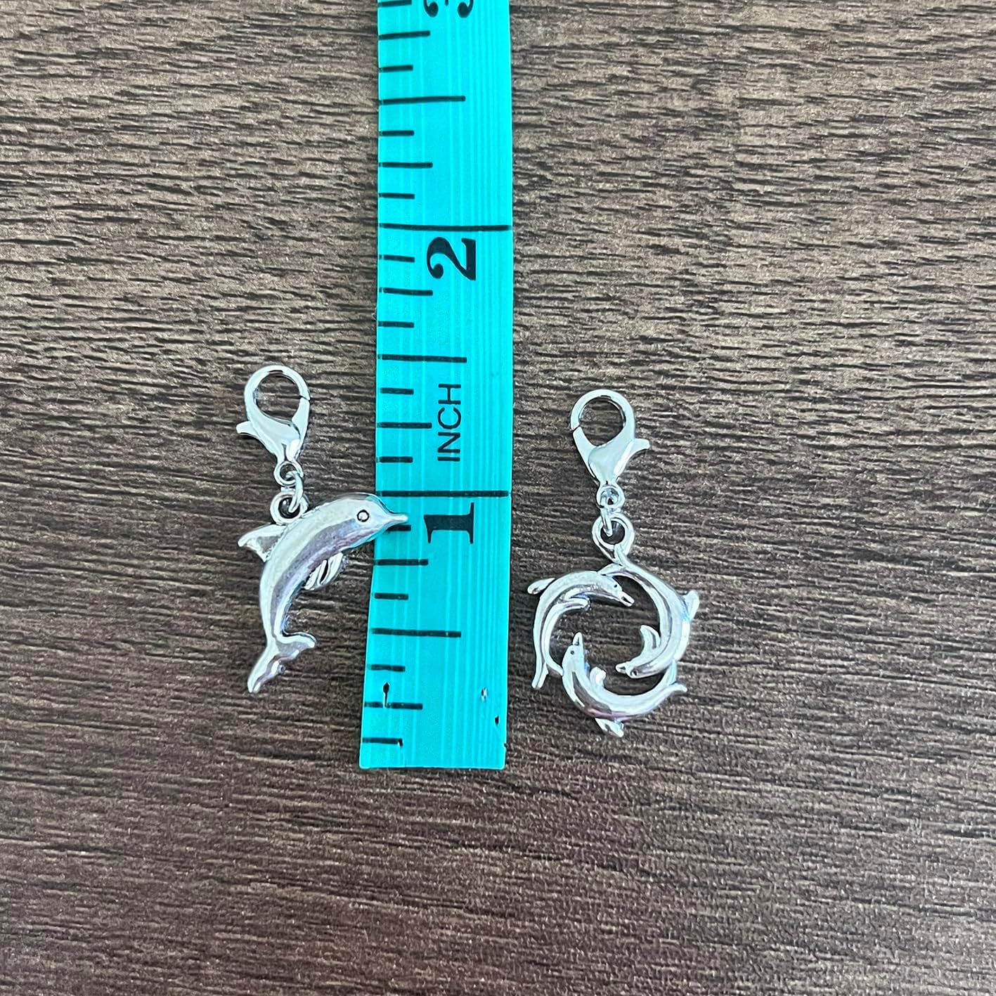 AMOBESTER 3D Dolphin Clip-On Charm Bracelet Necklace Zipper Pull DIY Jewelry Making Charms for Marine Animal Lover - Image 3