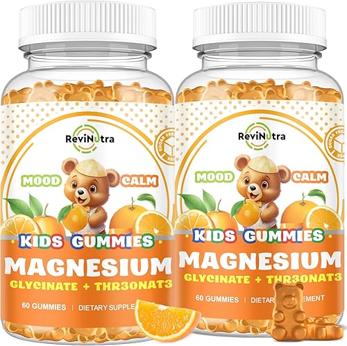 Miniatura 12 de Gomitas de Complejo de Magnesio - Gomitas masticables calmantes para niños y adultos - Suplemento de glicinato de magnesio - con Omega-3, vitamina
