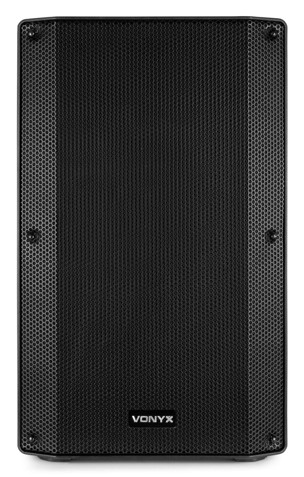 Vonyx VSA150S Pack Altavoces Activos Bluetooth 15 Pulgadas 1000W con 2 Soportes Regulables y Bolsa Cable Jack 3,5 mm a 2 RCA Equipo DJ para Eventos Fiestas Karaoke actuaciones y presentaciones