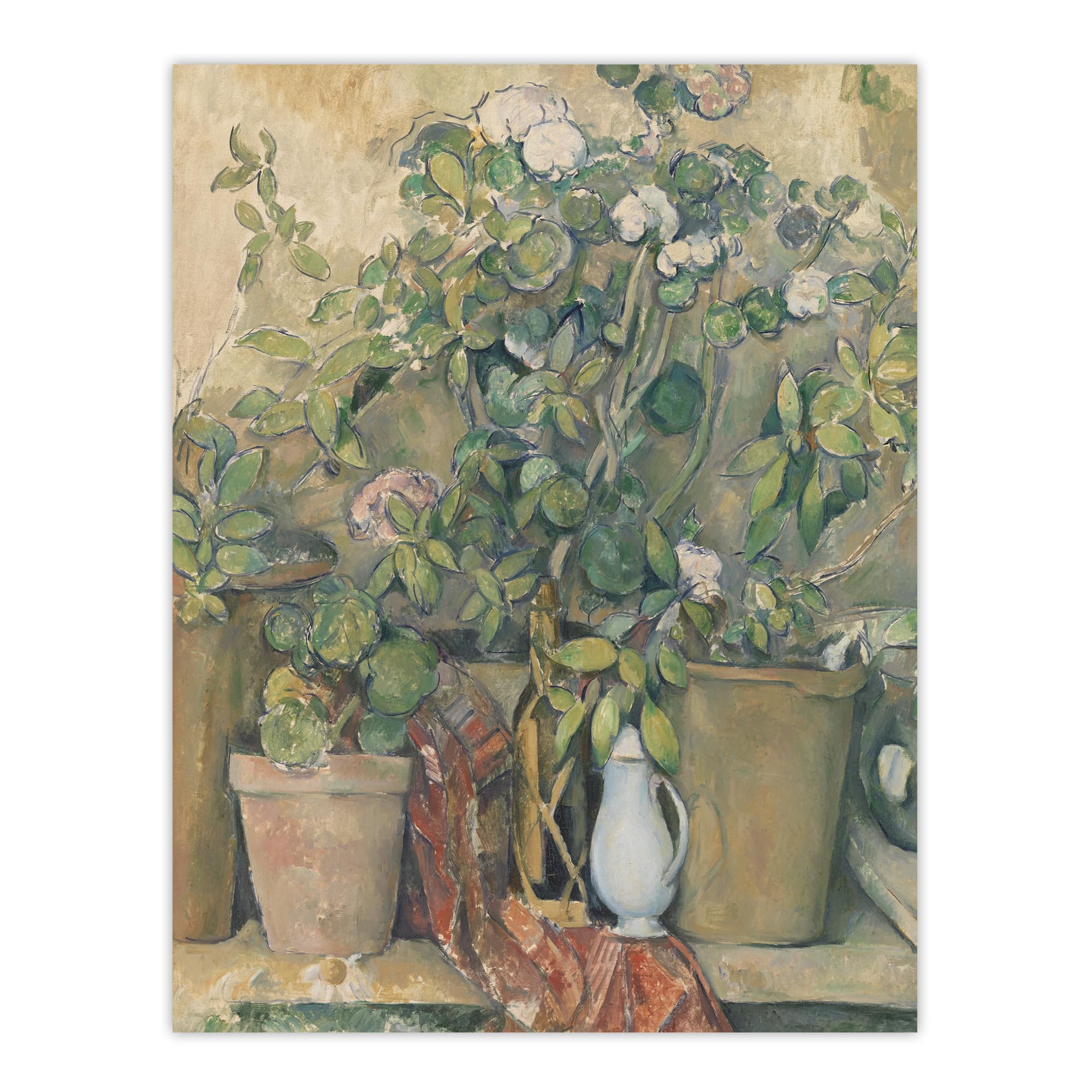 Artery8 Terracotta Pots And Flowers Paul Cezanne Wall Art Poster Print 12X16" from B&Q