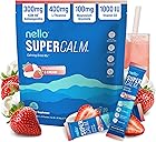 Nello Supercalm Powdered Drink Mix, Cortisol Reducer*, Sleep Aid Supplement, L Theanine, Ksm-66 Ashwagandha, Magnesium Glycinate, Vitamin D 3, No Sugar, Non GMO, 20 Ct, Strawberries & Cream
