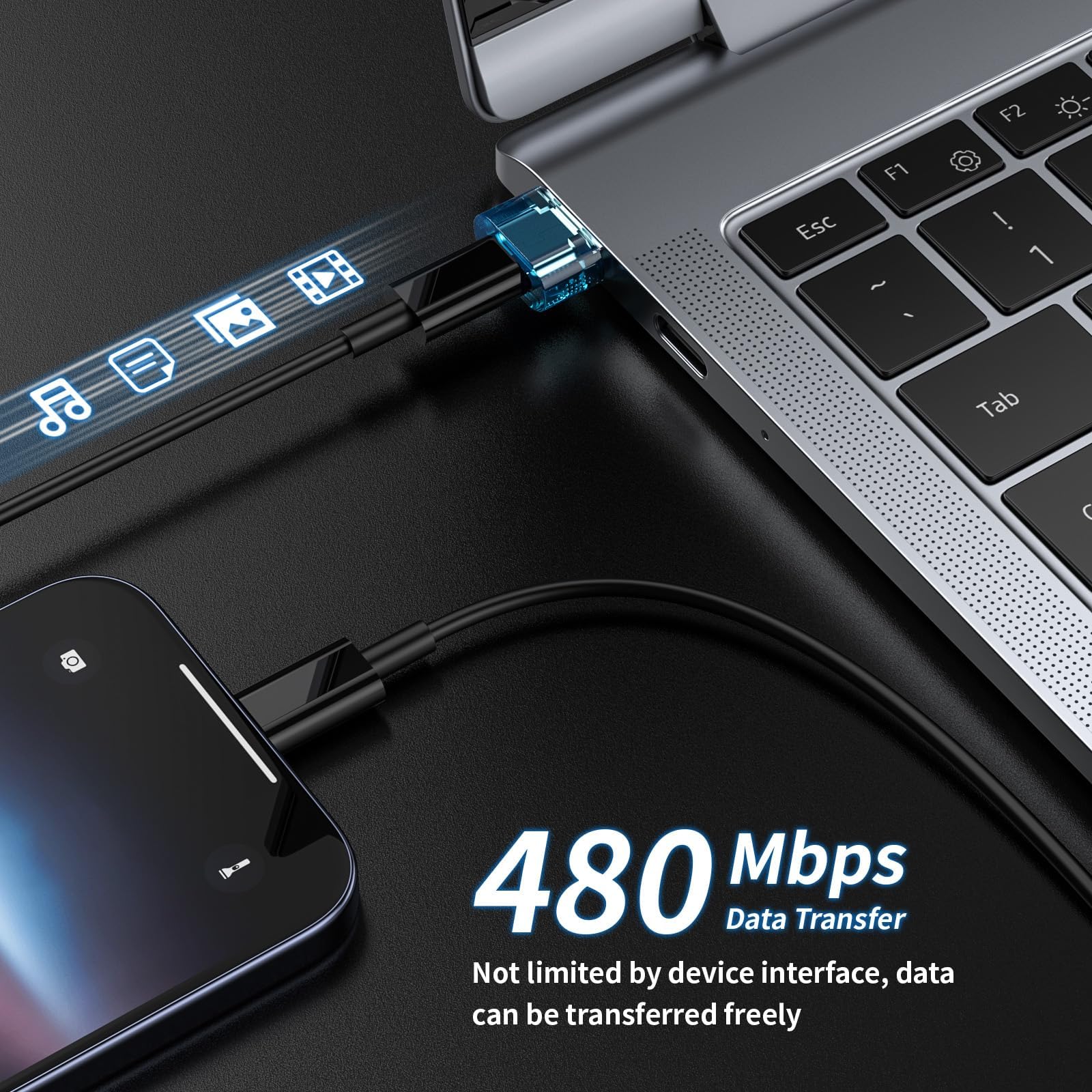 USBA-Stecker auf USB-C-Buchse, Adapter, USB auf C, super schnelles Laden/OTG-Funktion, USB-A auf USB-C-Adapter, kompatibel mit iPhone 15/16/17 Plus Pro Max/iPad Pro Air 4 Mini 6 und anderen Geräten