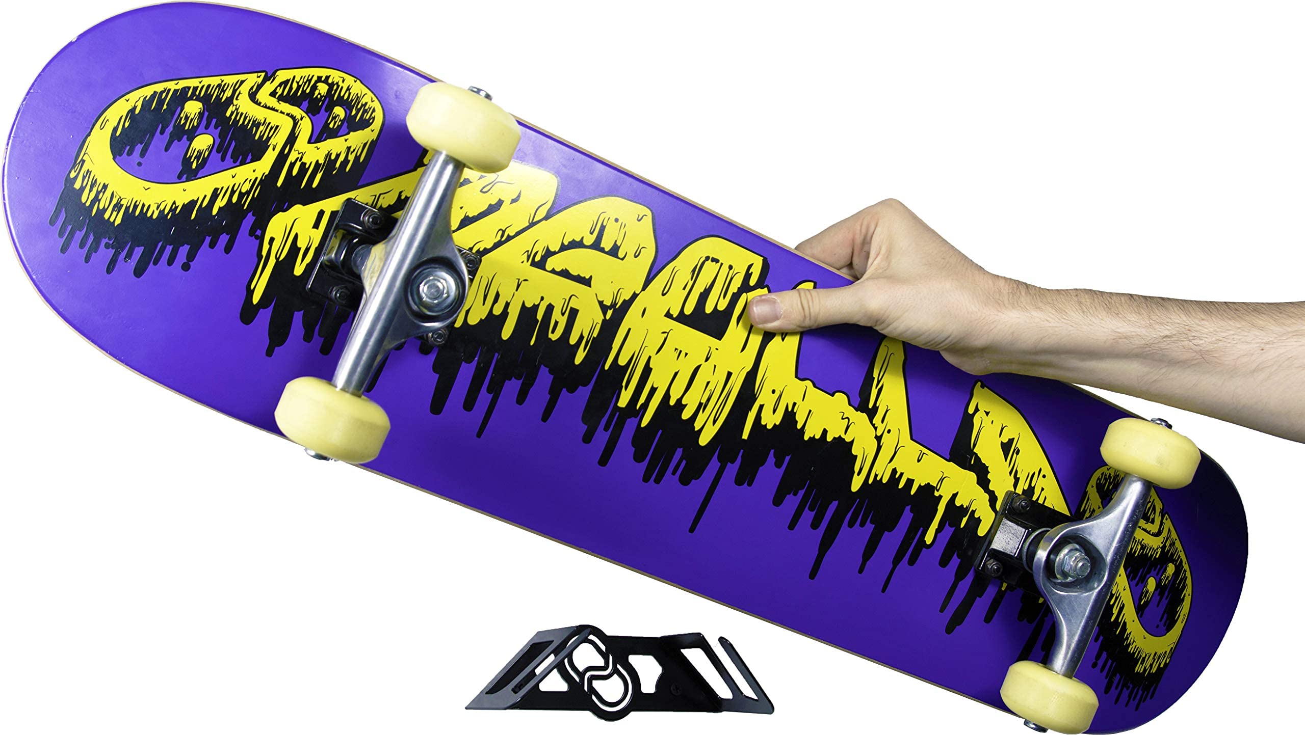 Support Mural pour Skateboard, Vertical et Horizontal (100% Acier)