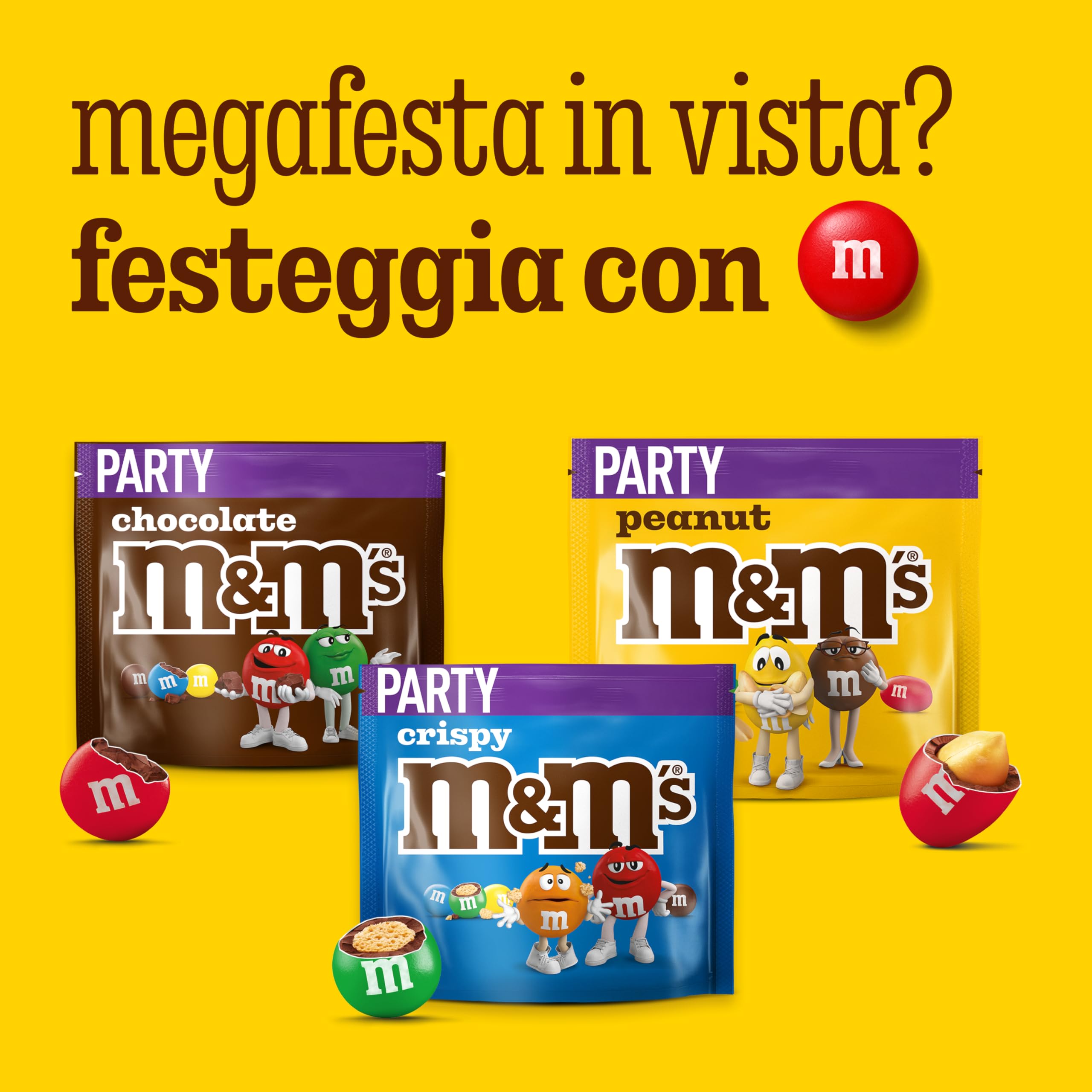 M&M's & Friends 3 Calze della Befana, Edition Epifania con 1560g di cioccolato M&M's, Twix, Snickers, Bounty, Mars e Milky Way