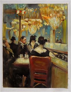 Galerie im Cafe Vaterland am Potsdamer Platz, Berlin - Lesser Ury oil painting reproduction,coffee room wall art,hotel decor,nightlife art