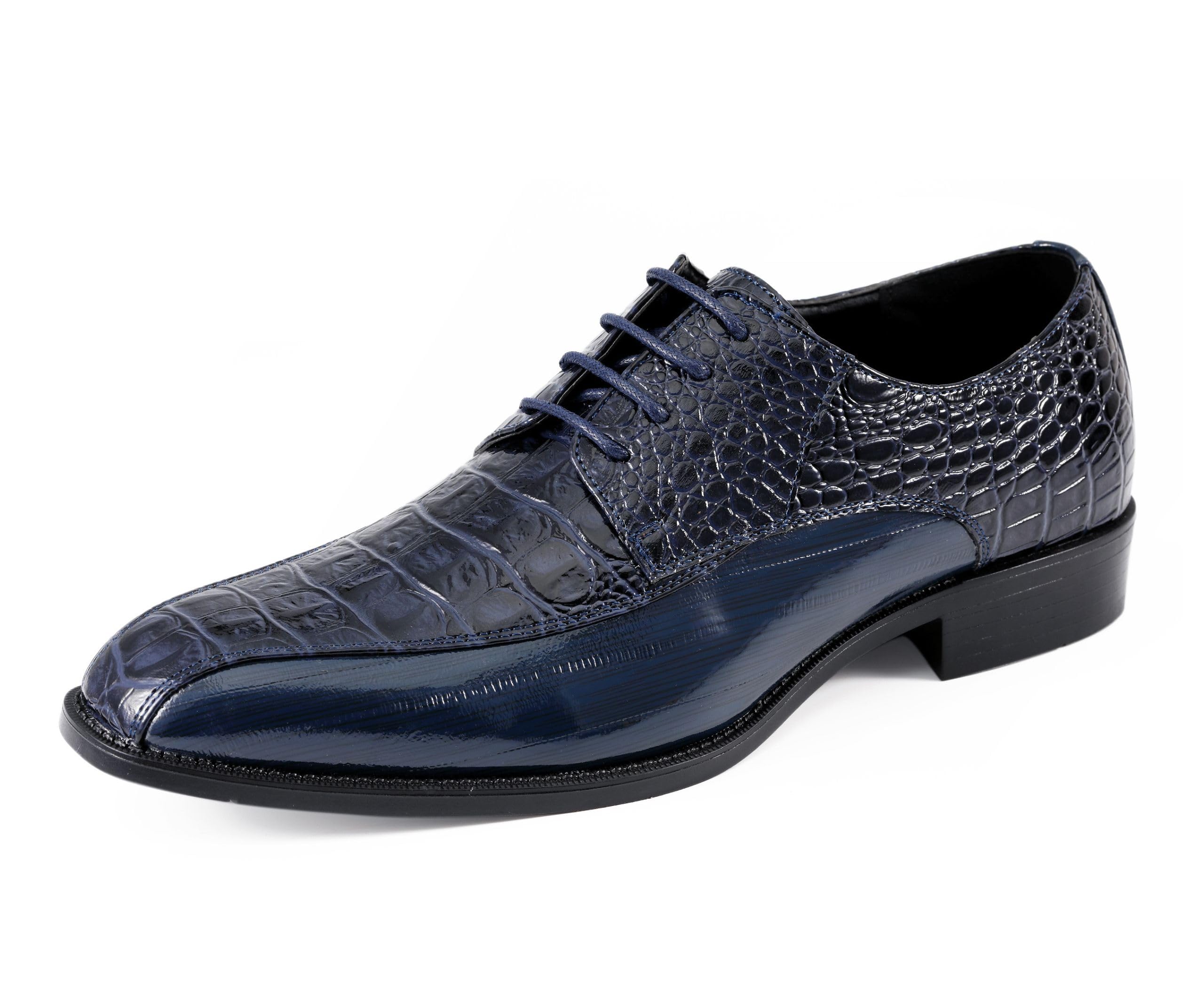 Amali Harvey Fashion Mens Dress Exotic Shoes Croco Lace up Oxford Formal Shoe for Men