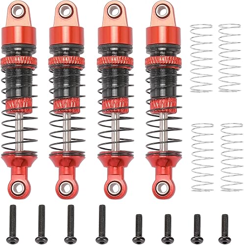 Miniatura 6 de Kimapeso Aluminio 52MM RC Amortiguador de viaje largo ajustable Amortiguador roscado de aceite para TRX4M 118 RC Crawler Actualizaciones Accesorios