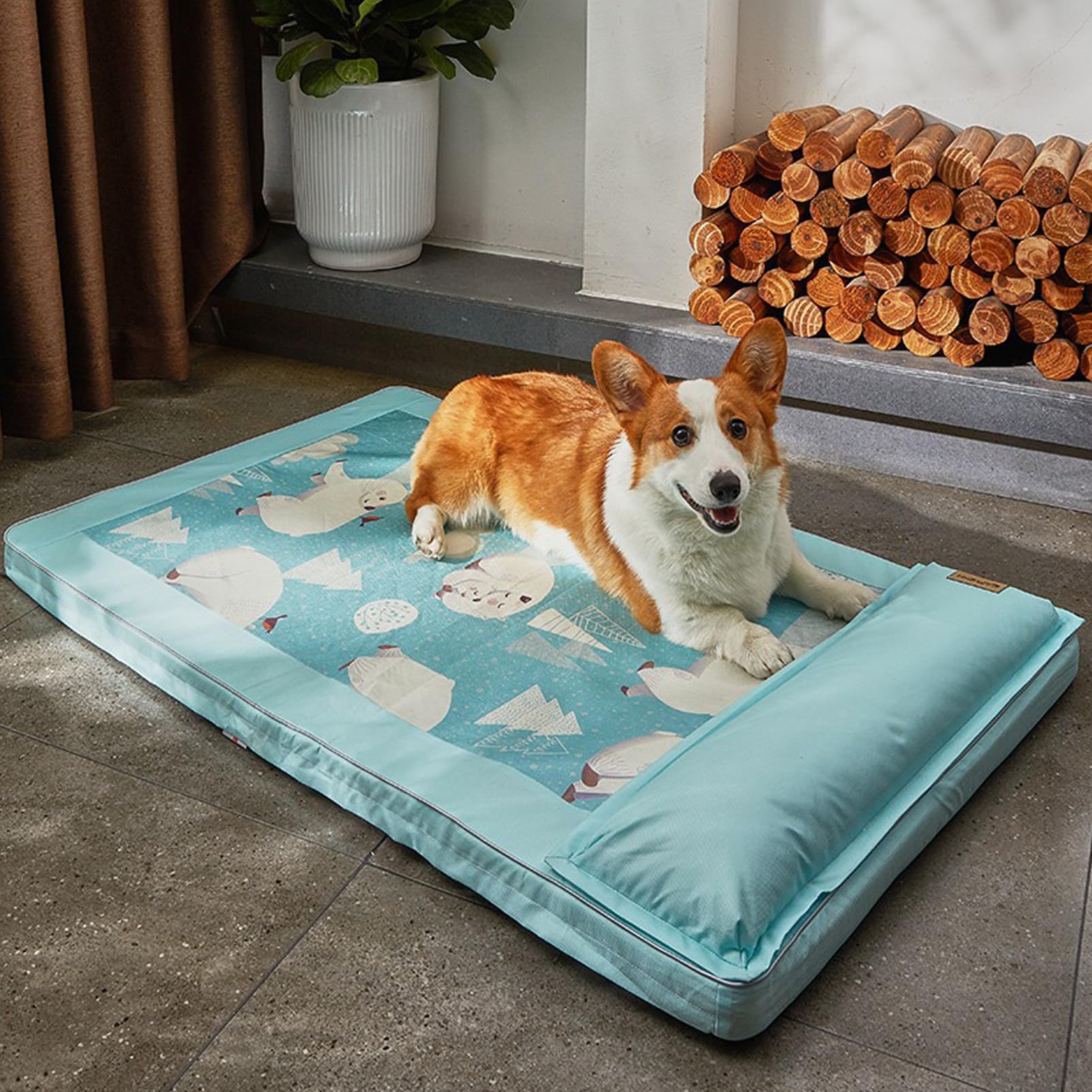 Tapis de refroidissement pour chien lavable en soie glacée pour animaux