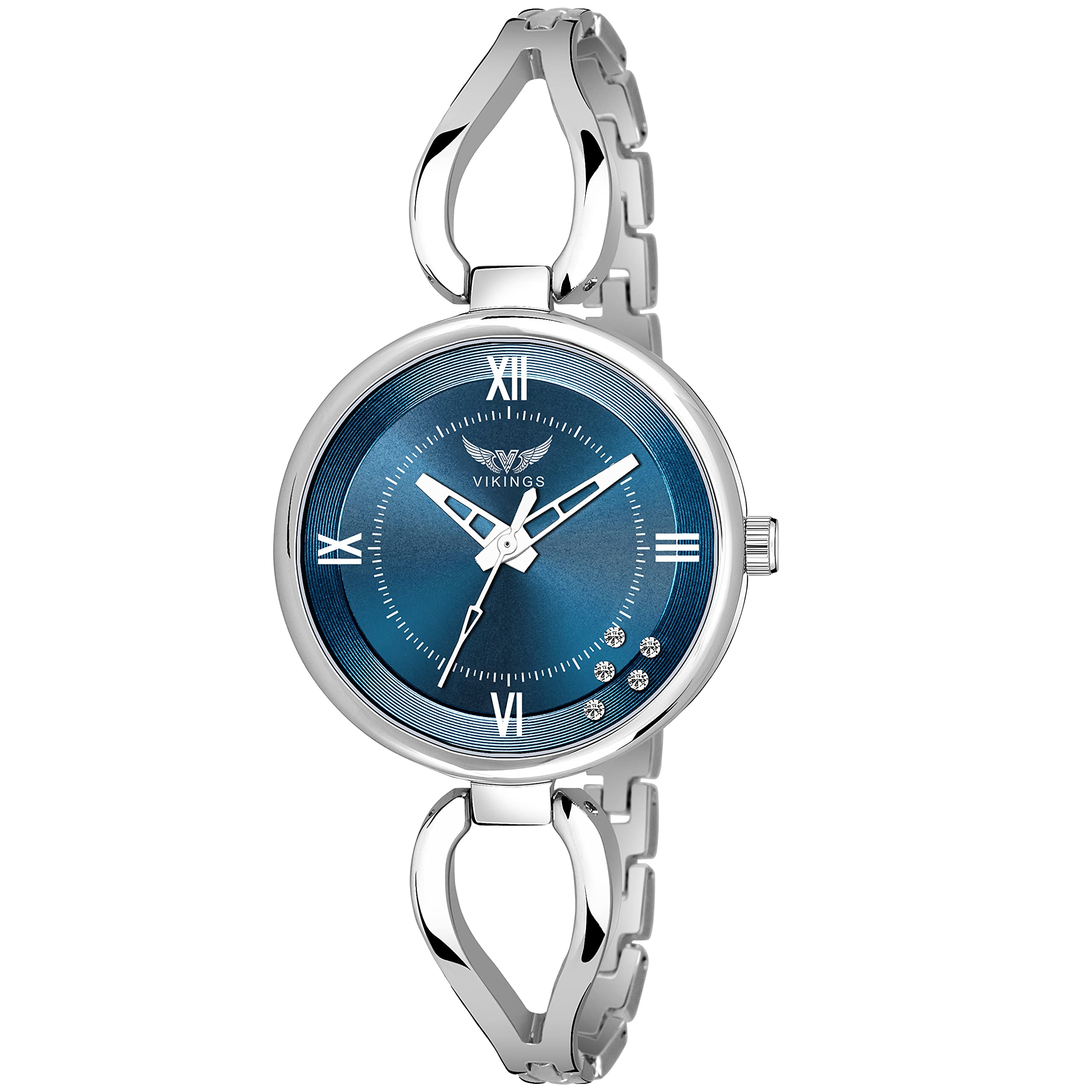 VIKINGS VK-LR-070-BLU-CHN Ladies Blue Studded DIAL with Brass Chain (B075MDQRVD) Amazon Price History, Amazon Price Tracker