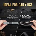 TopMost RFID-Blocking Aluminum Wallet Credit Cards Holder for Men & Women - Slots for 12 Cards and Bills