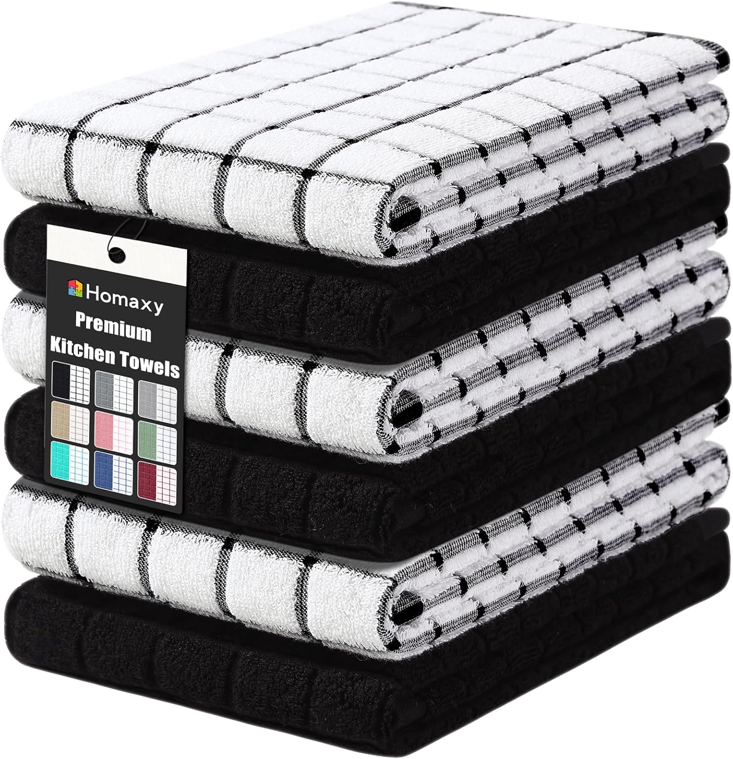 Homaxy Premium Cotton Kitchen Towels...