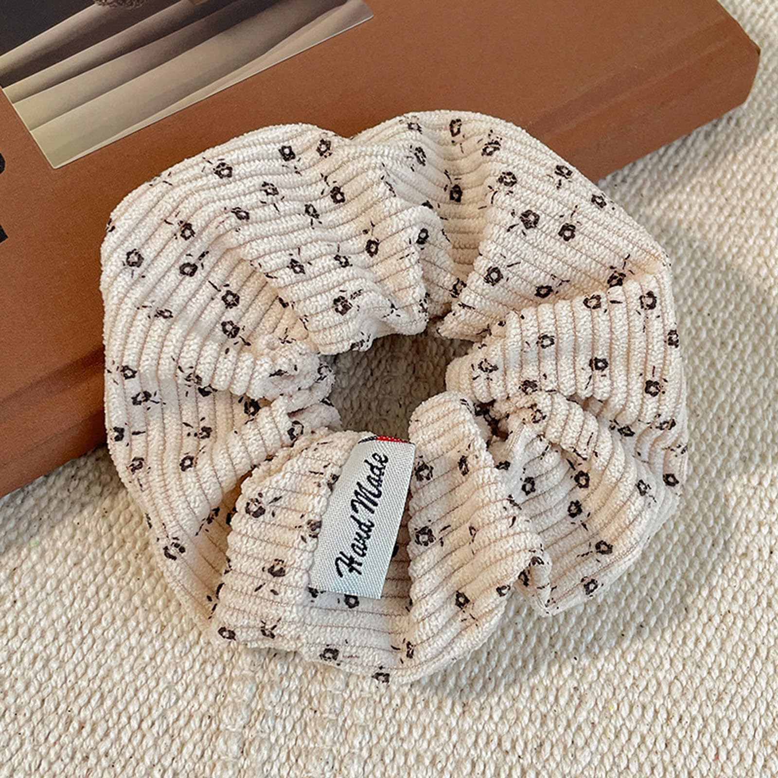 Qiwenr 3 Stück Haargummi aus Cord, Scrunchie, Haargummis Scrunchies für Damen, rib Velvet Scrunchie, Haargummis - Image 2