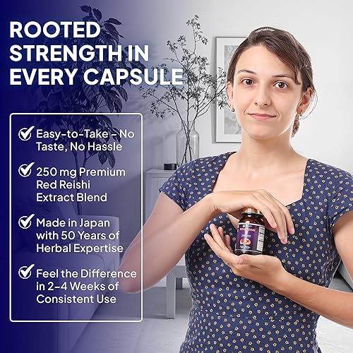 Miniatura 7 de FINE JAPAN Cápsulas orgánicas de hongos Reishi - Suplemento de extracto de hongo orgánico para mejorar la salud de tu sistema inmunitario, hongos
