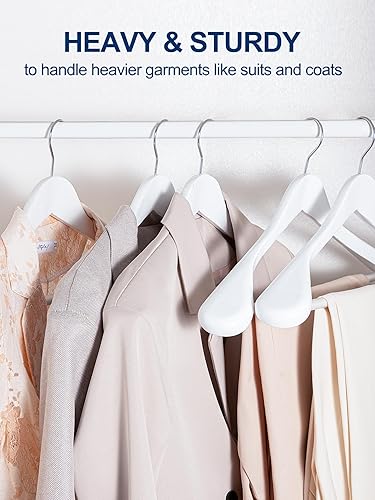 Miniatura 6 de HOUSE DAY Perchas de madera maciza de alta calidad para mujer, perchas de madera de hombro ancho, perchas para trajes con barra antideslizante para