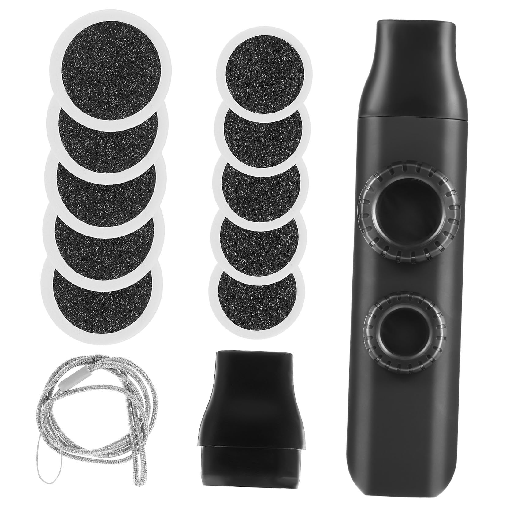 Kazoo Instrumento Musical Negro 1 Pieza de Doble Agujero