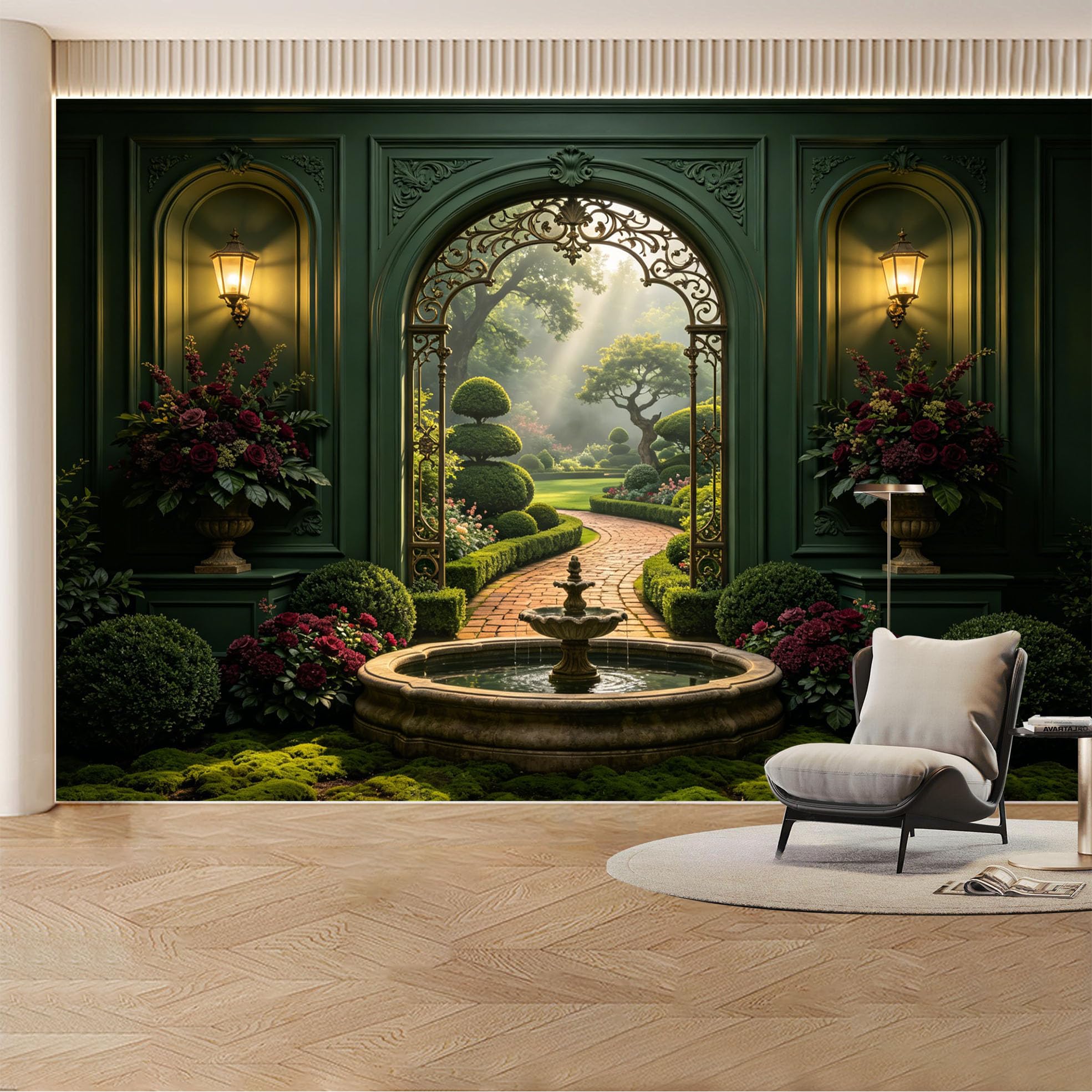 Custom Wall Mural Wallpaper Misty River Landscape Nature 3D Effect Large Wall Art Nordic Minimalist Style Removable SelfAdhesive Large Photo for Living Room， Bedroom， Office