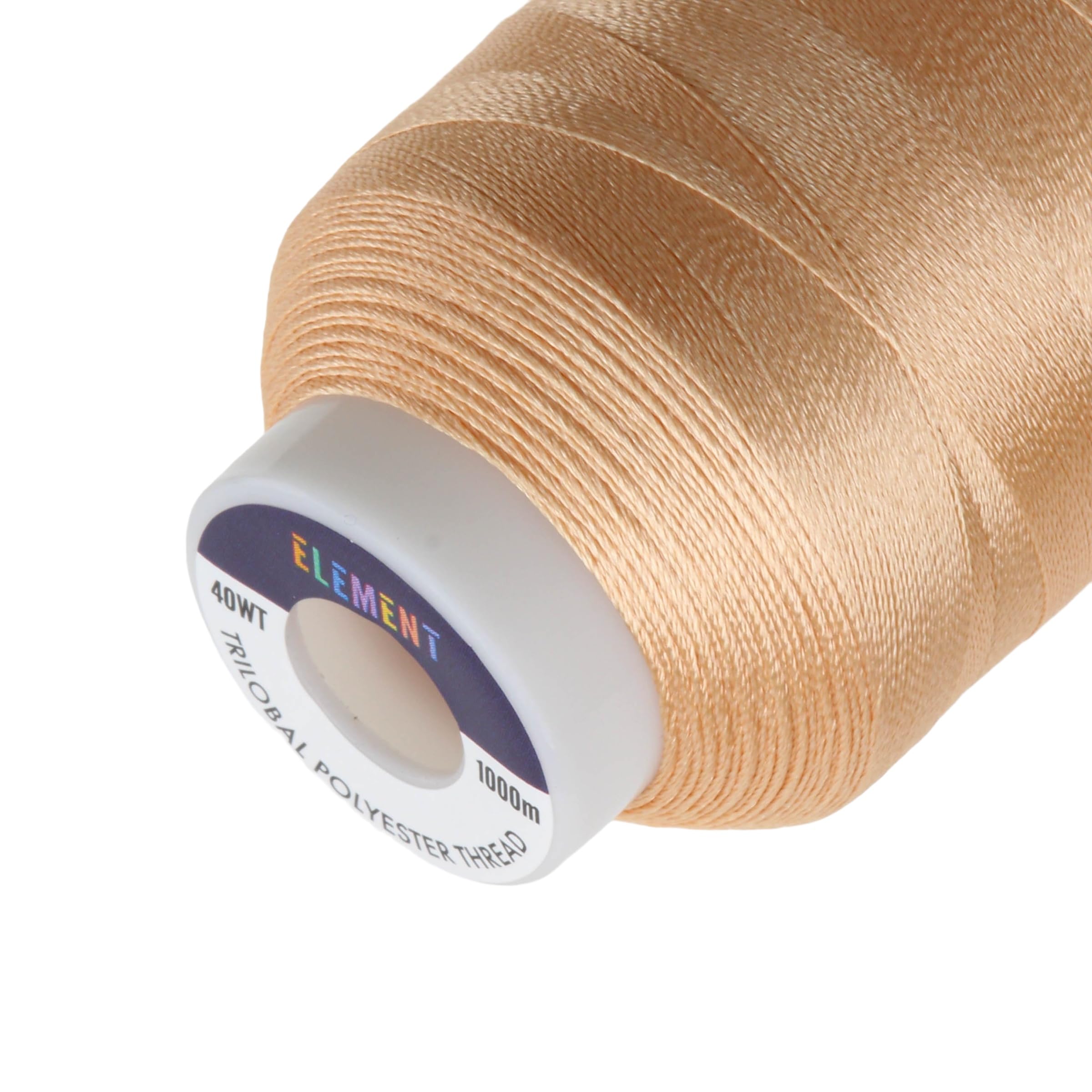 Element Thread Club 40wt Machine Embroidery Polyester Thread | 1000m (1049yd) | Glossy | Peach Cobbler