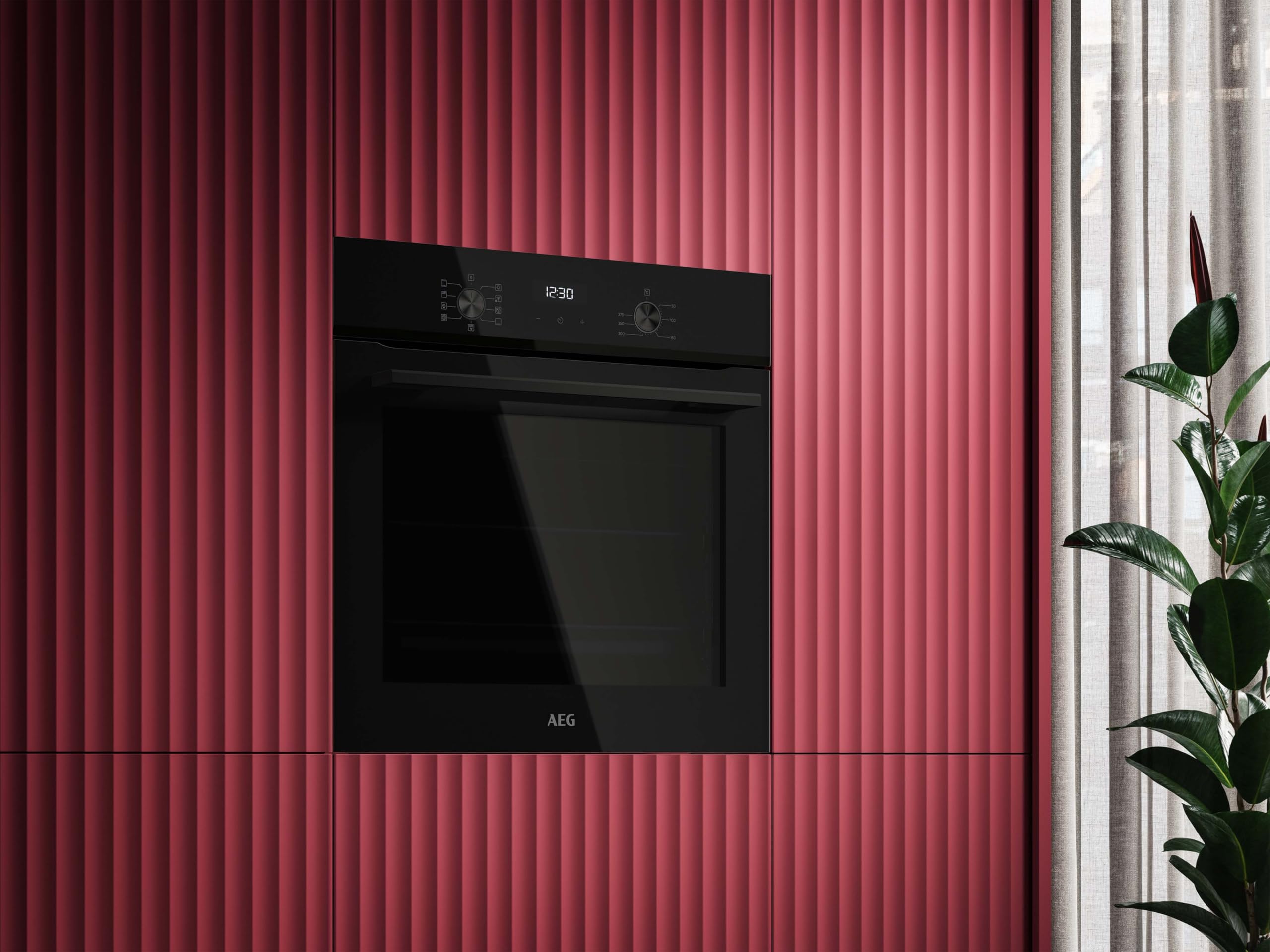 AEG Forno multifunzione TU5AB20WSK, 72 l, pulizia Aqua Clean, 7 programmi, ventilatore XXL SurroundCook, cottura multilivello, comandi quadrabili, display LED, vetro nero
