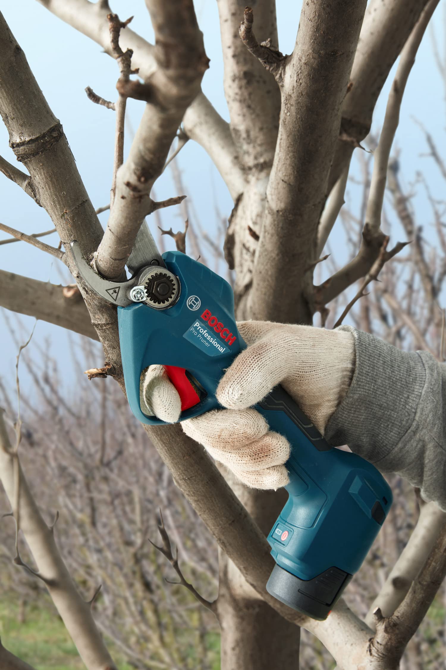 Bosch Professional system 12V: akumulatorowy sekator Pro Pruner (maks. głębokość cięcia w drewnie (gałęzie drzew) 25 mm)