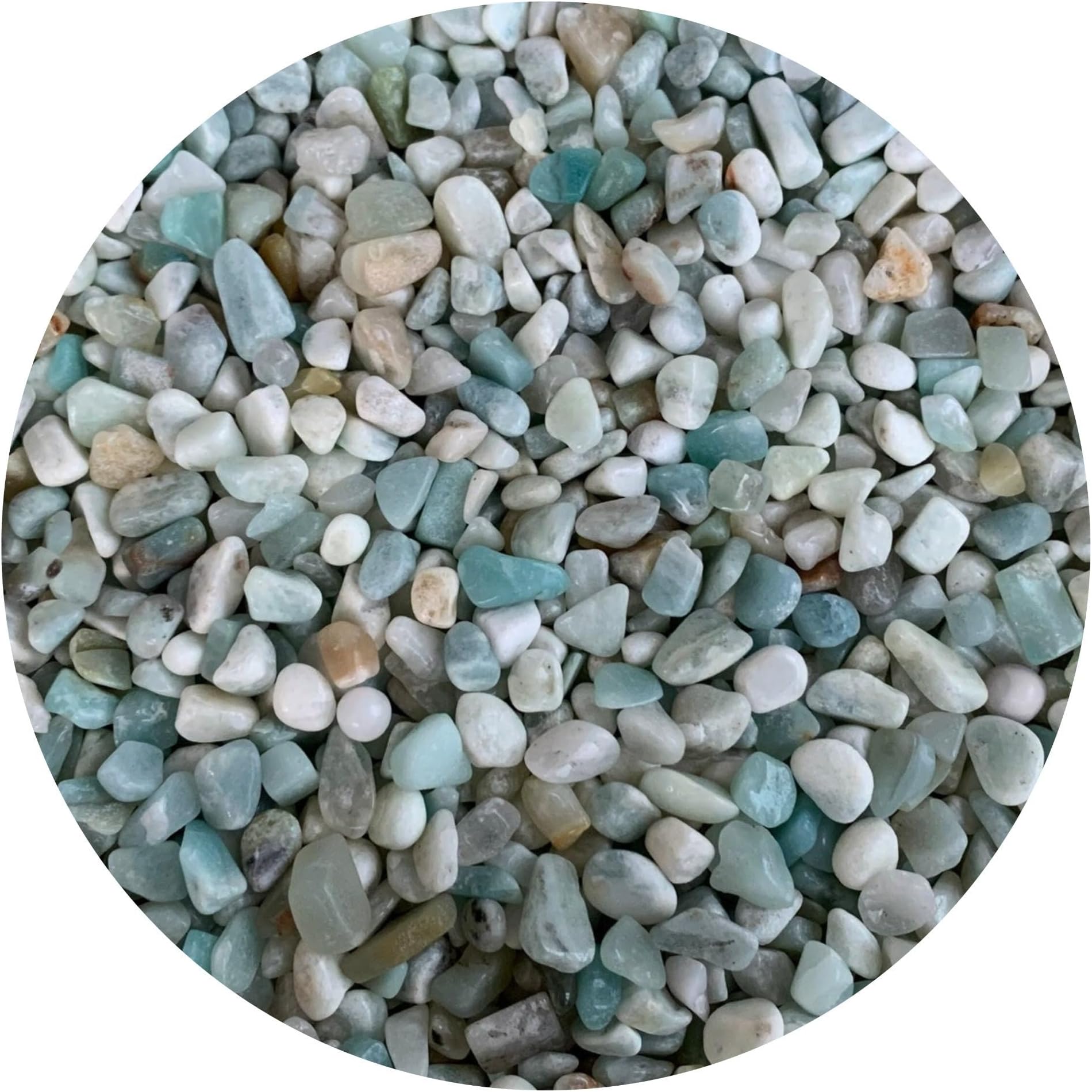 WHOLESALE Natural Semi Tumbled Amazonite Gemstone Chips, Crushed Mini Amazonite Crystals, Undrilled Crystal Chips (Amazonite, 0.25 Pound)