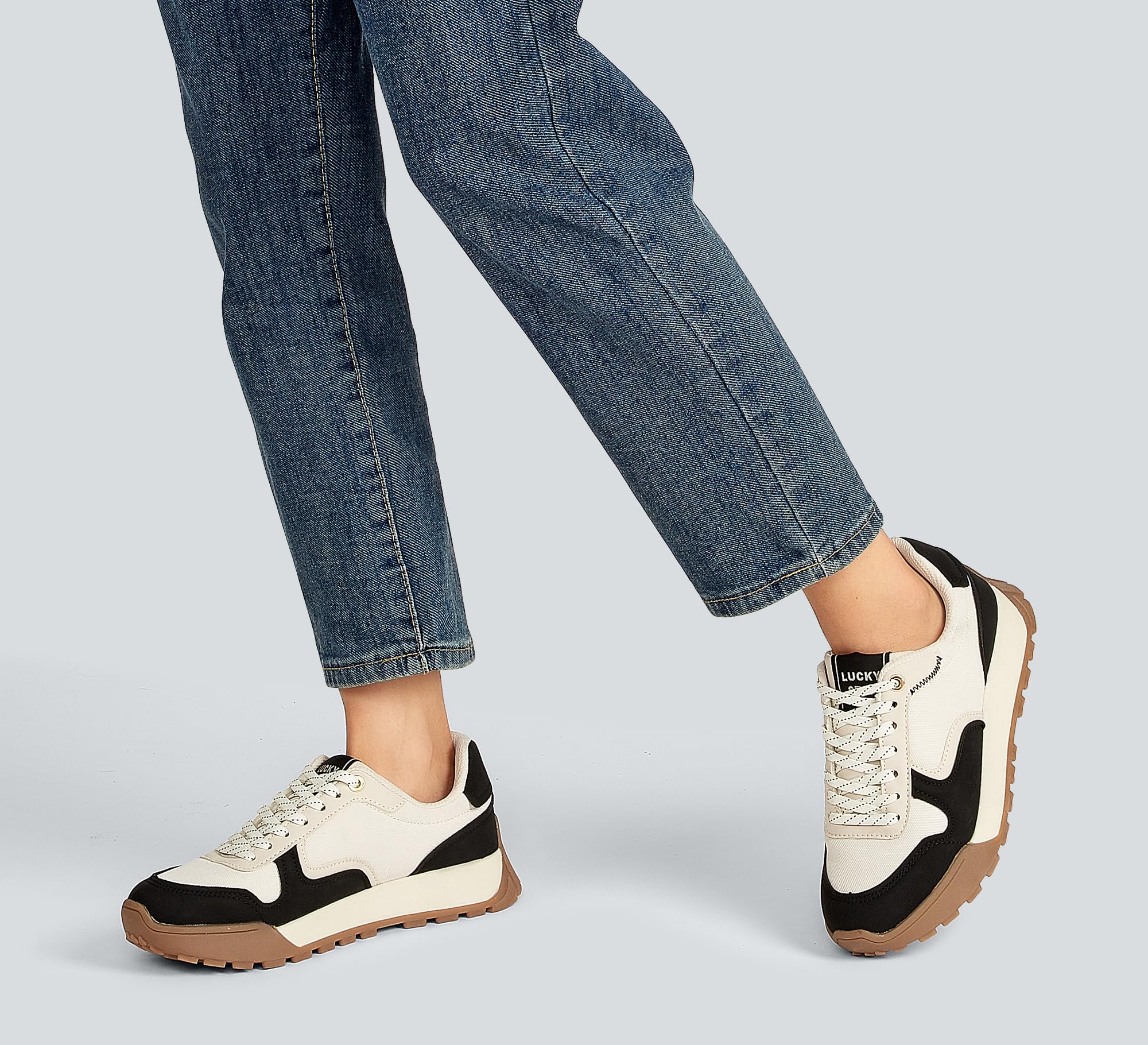 LUCKY STEP Zapatillas Mujer Plataforma Canvas Casuales con Cordones - Tenis Deportivos Retro para Caminar, Running, Moda y Estilo Clásico