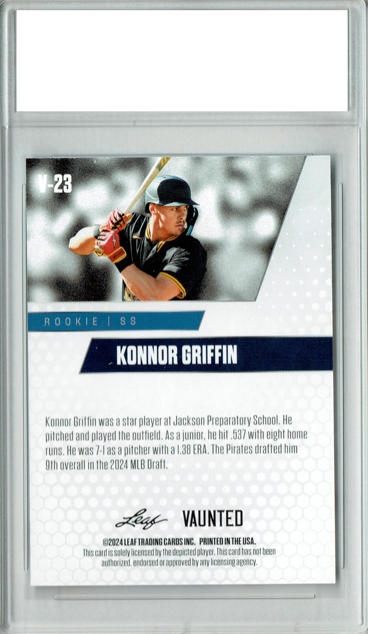 Amazon.com: Konnor Griffin 2024 Leaf Vaunted #V-23 Just 5000 Made 