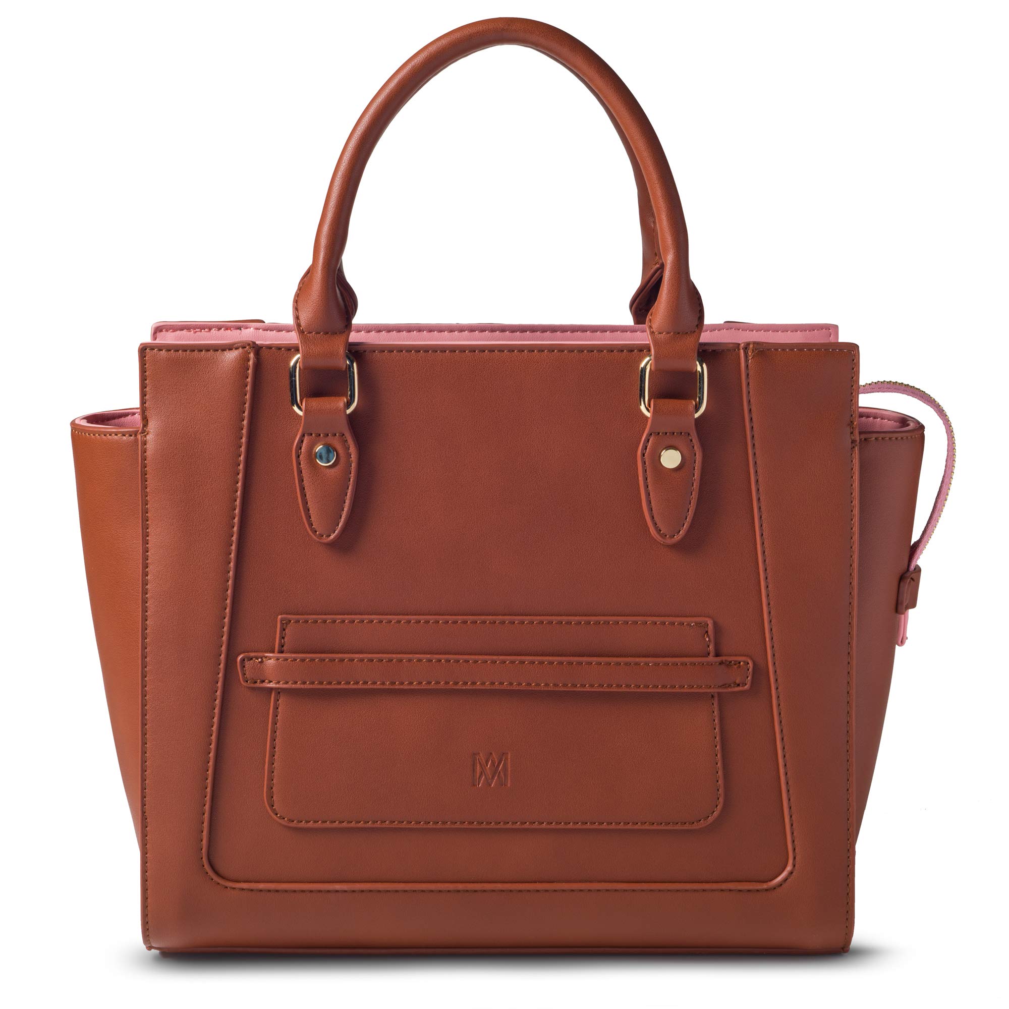 Designer Womens Handbag - Classic Top Handle Vegan Leather Tote Purse